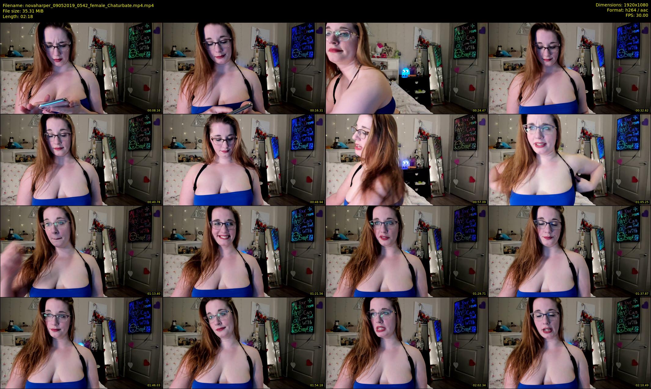 novaharper — 3 minute Chaturbate female cam show recording, 1080p, May 9, 2019