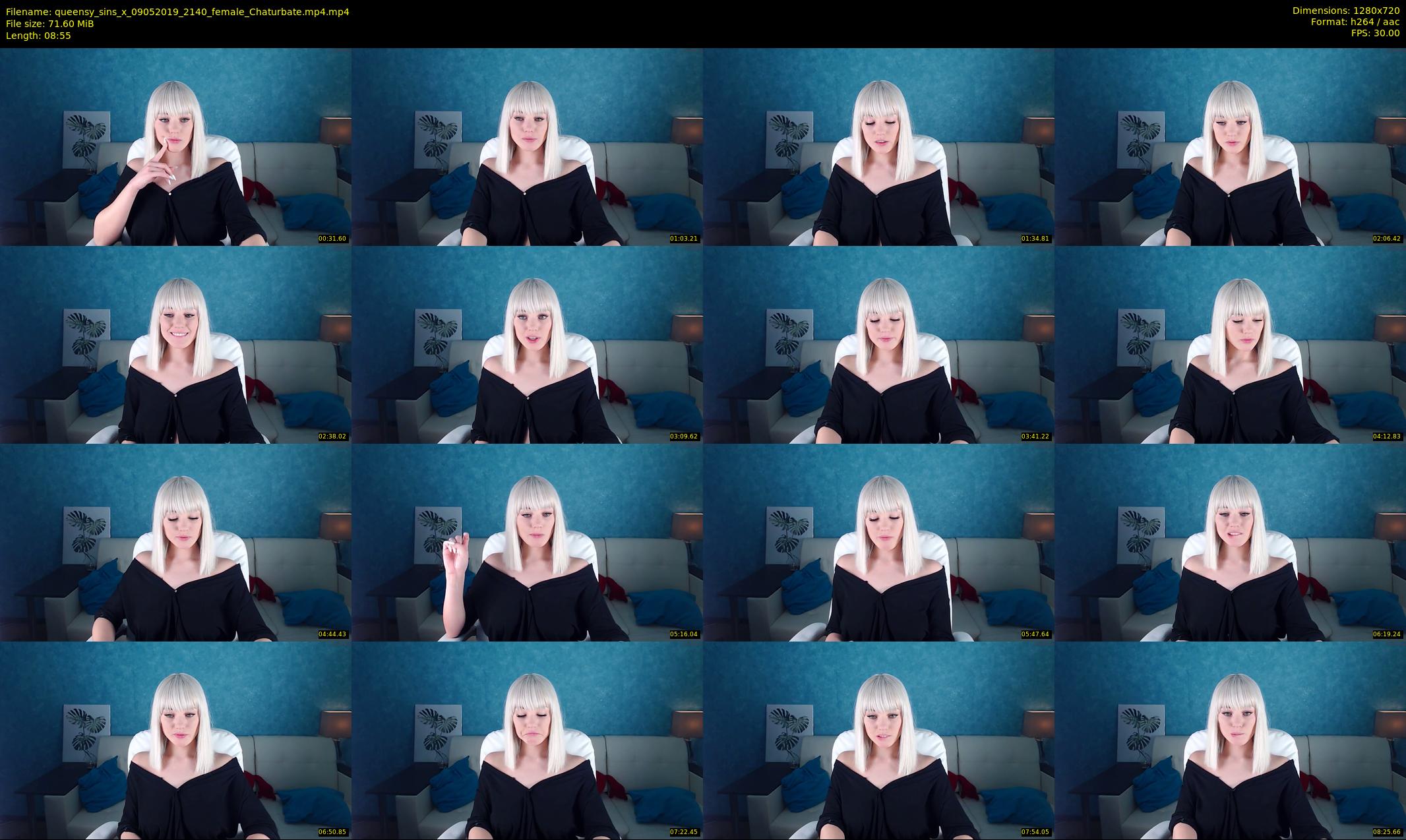 queensy_sins_x — 9 minute Chaturbate female cam show recording, 720p, May 9, 2019