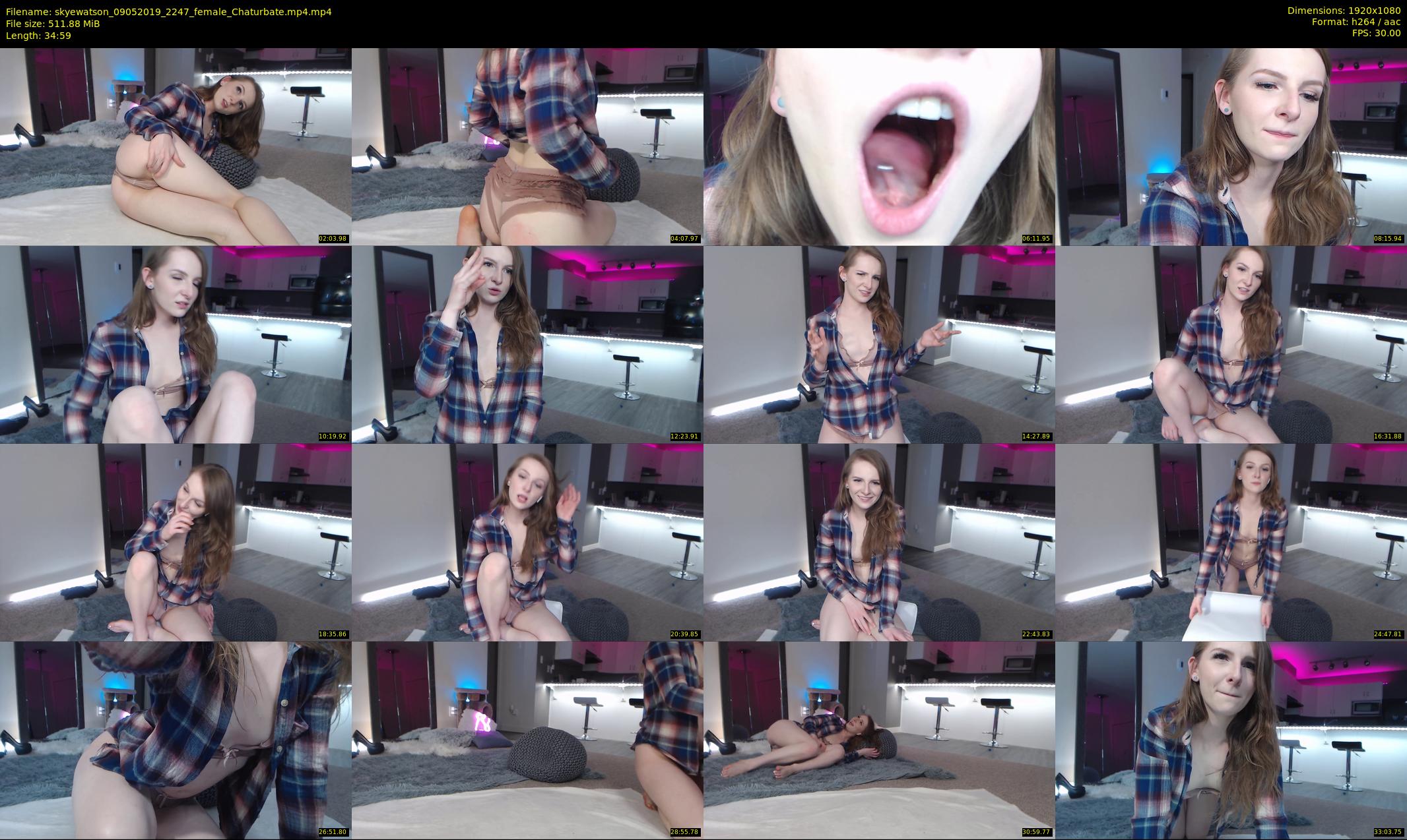 skyewatson — 35 minute Chaturbate female cam show recording, 1080p, May 9, 2019