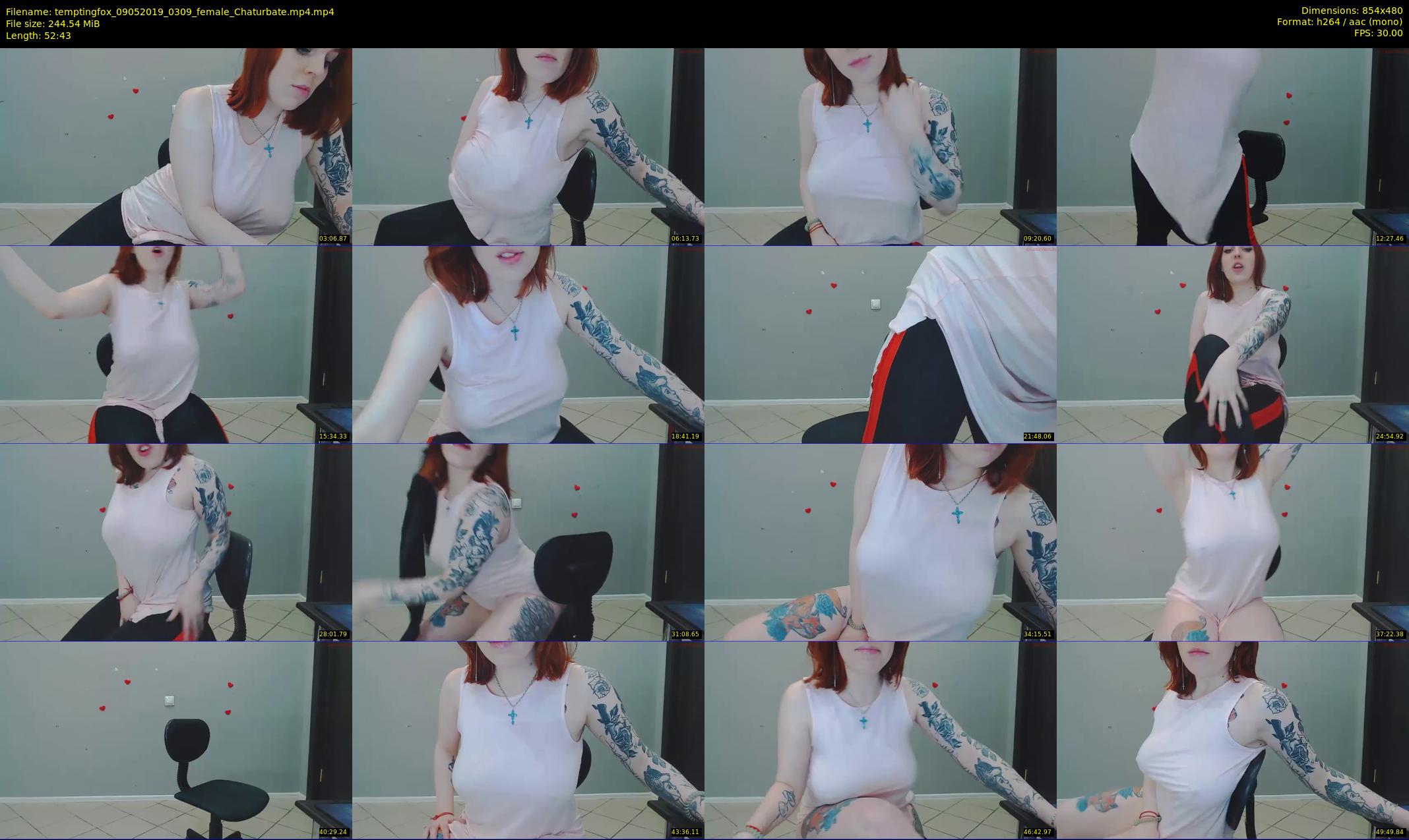 temptingfox — 53 minute Chaturbate female cam show recording, 480p, May 9, 2019