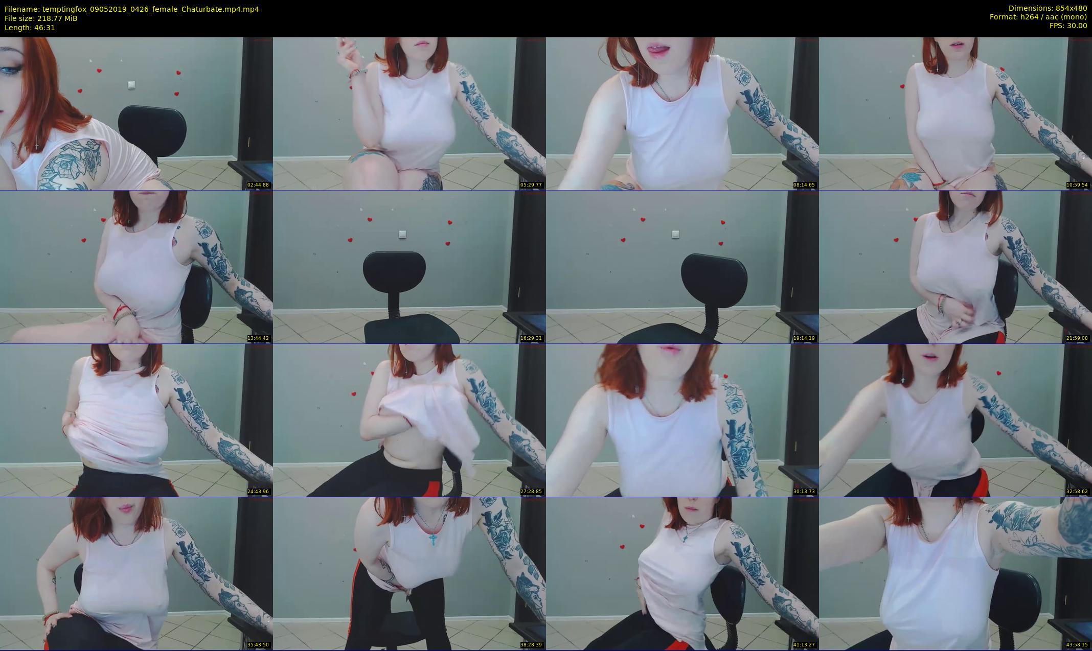 temptingfox — 47 minute Chaturbate female cam show recording, 480p, May 9, 2019