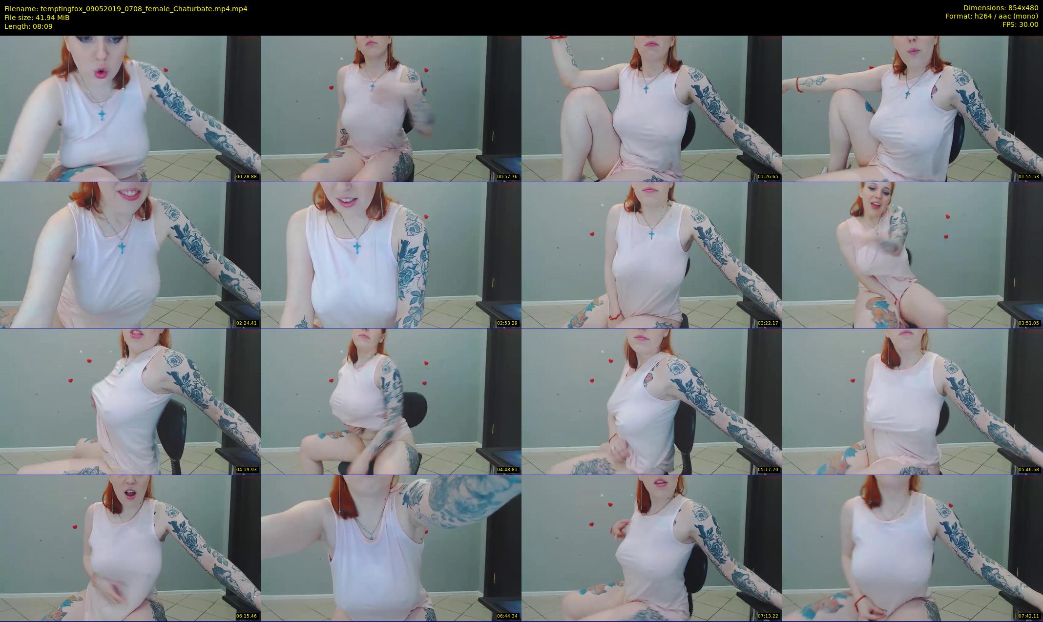temptingfox — 9 minute Chaturbate female cam show recording, 480p, May 9, 2019
