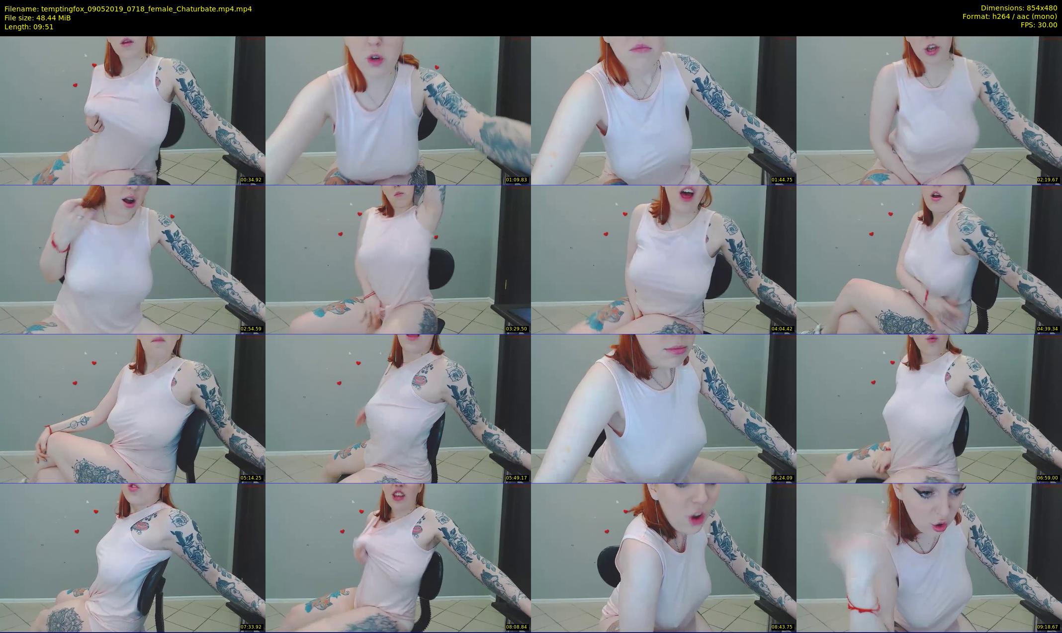 temptingfox — 10 minute Chaturbate female cam show recording, 480p, May 9, 2019