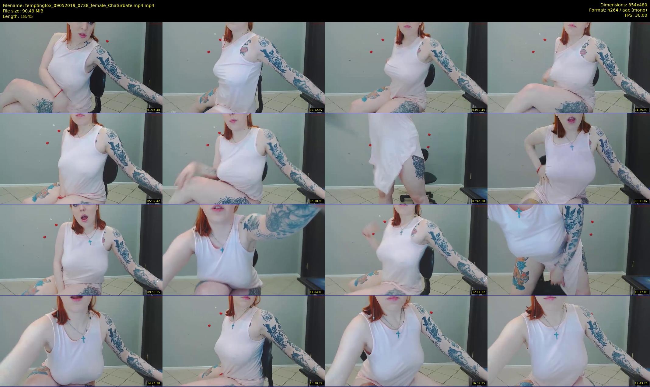 temptingfox — 19 minute Chaturbate female cam show recording, 480p, May 9, 2019