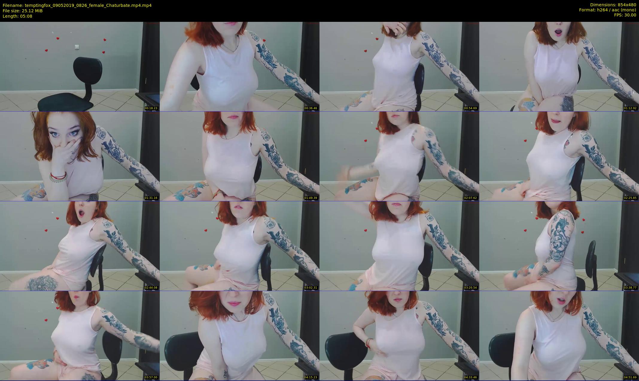 temptingfox — 6 minute Chaturbate female cam show recording, 480p, May 9, 2019