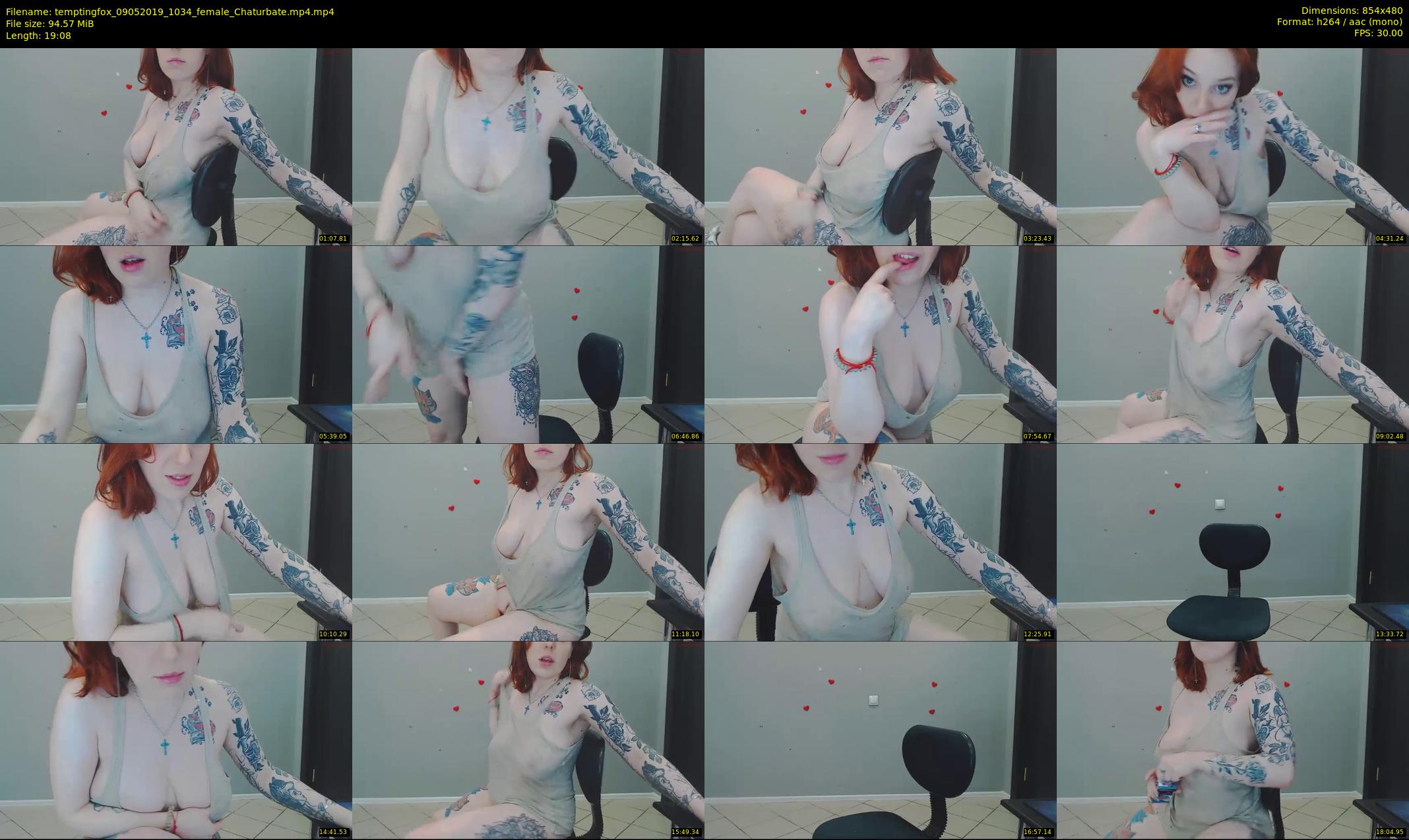 temptingfox — 20 minute Chaturbate female cam show recording, 480p, May 9, 2019