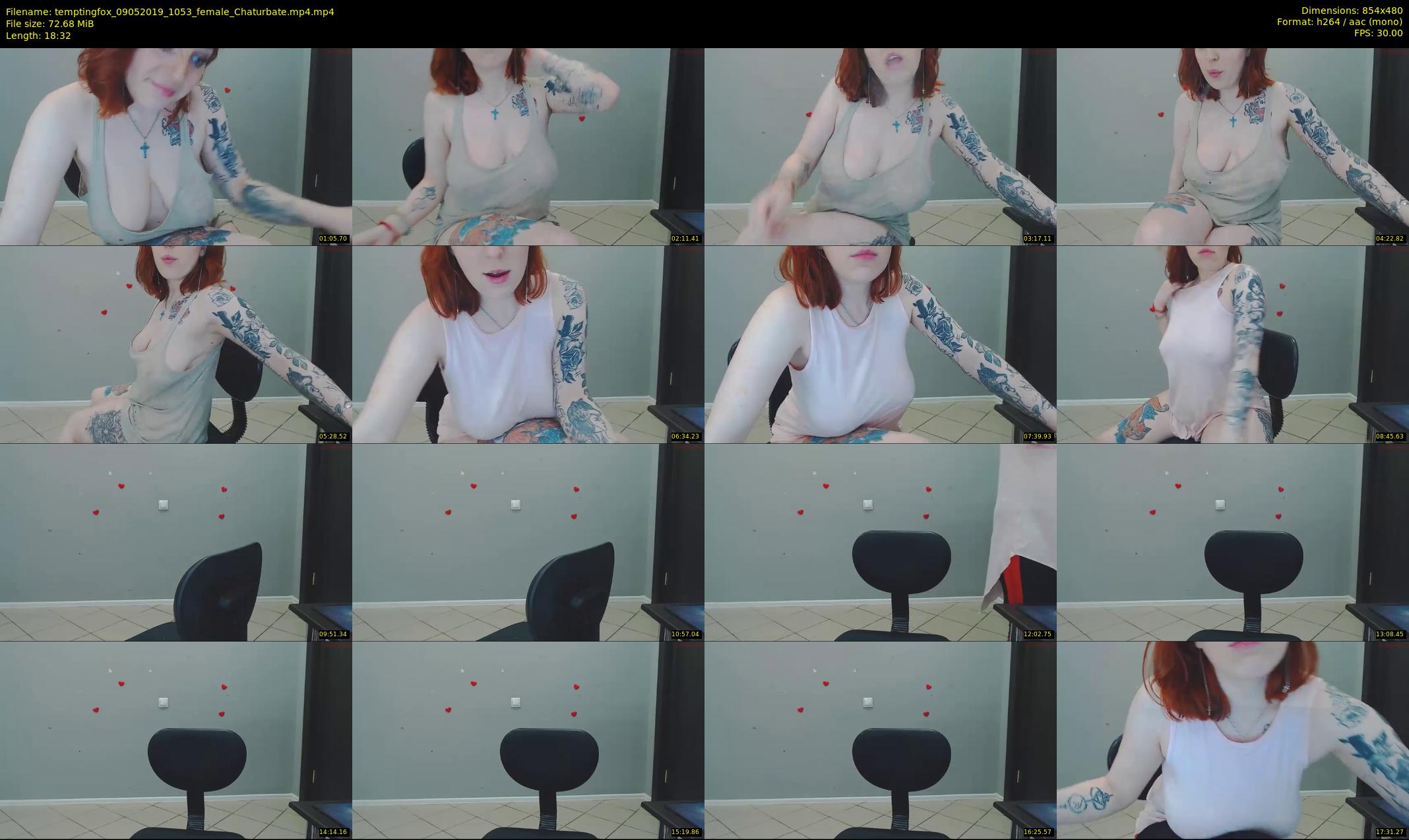 temptingfox — 19 minute Chaturbate female cam show recording, 480p, May 9, 2019