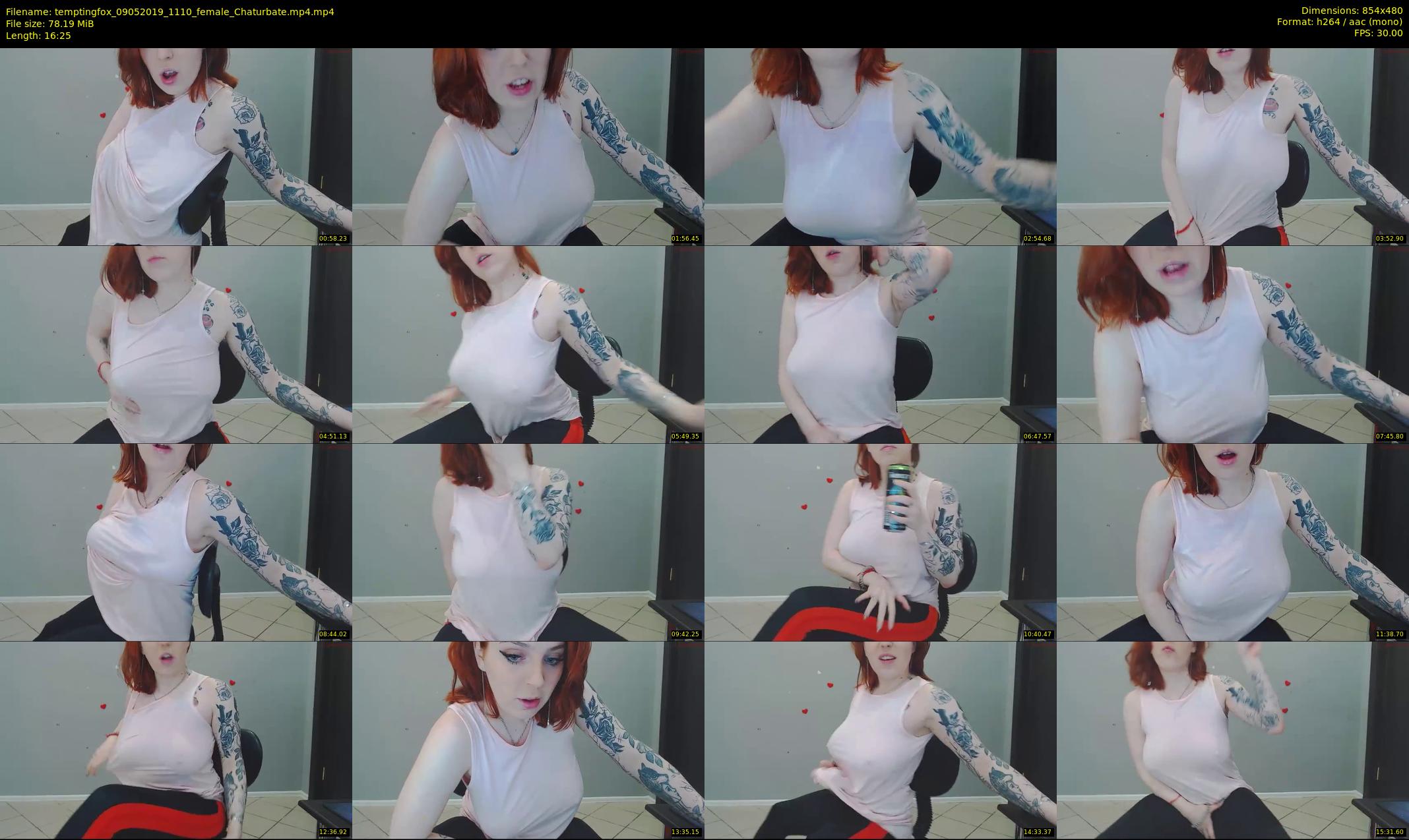 temptingfox — 17 minute Chaturbate female cam show recording, 480p, May 9, 2019