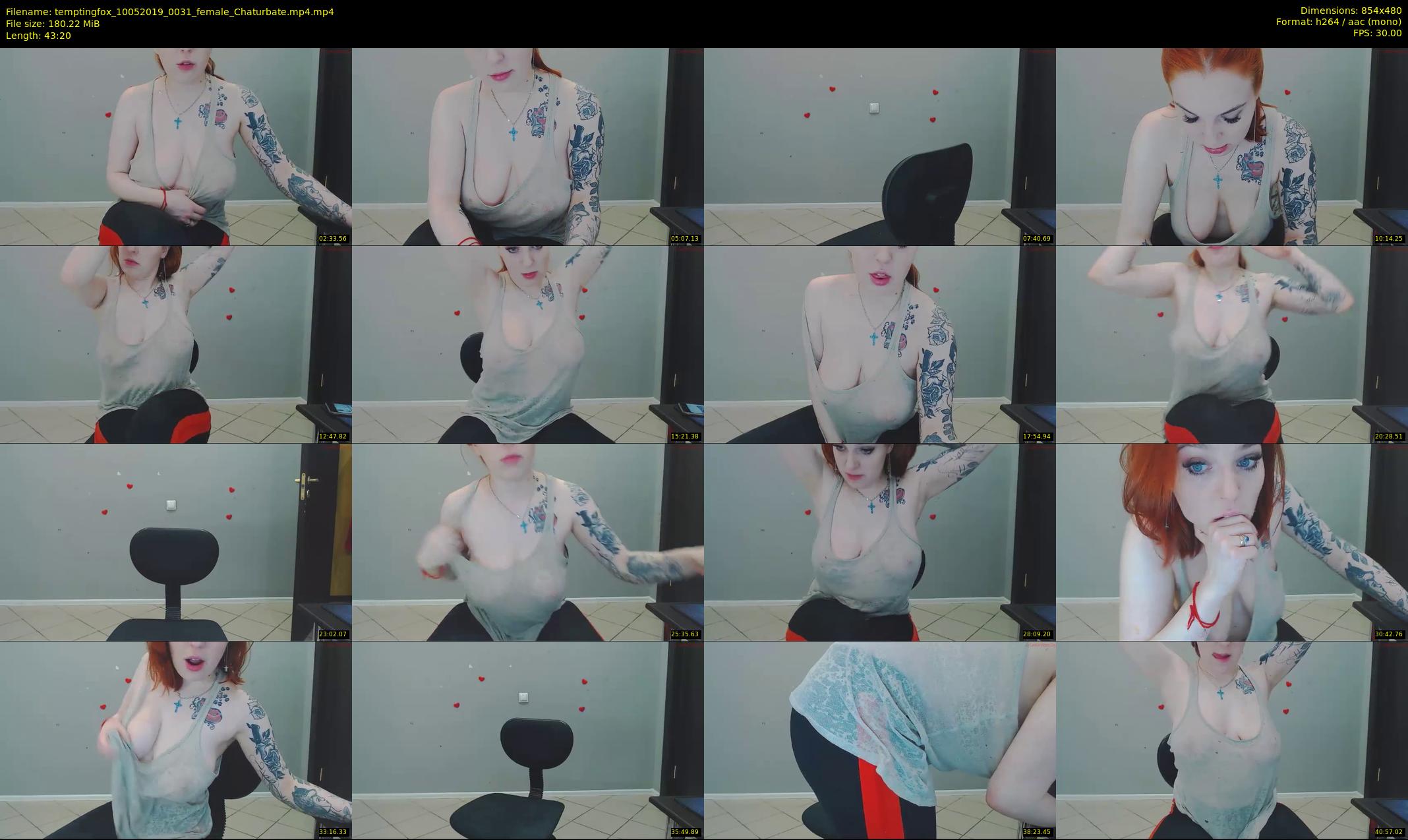 temptingfox — 44 minute Chaturbate female cam show recording, 480p, May 10, 2019