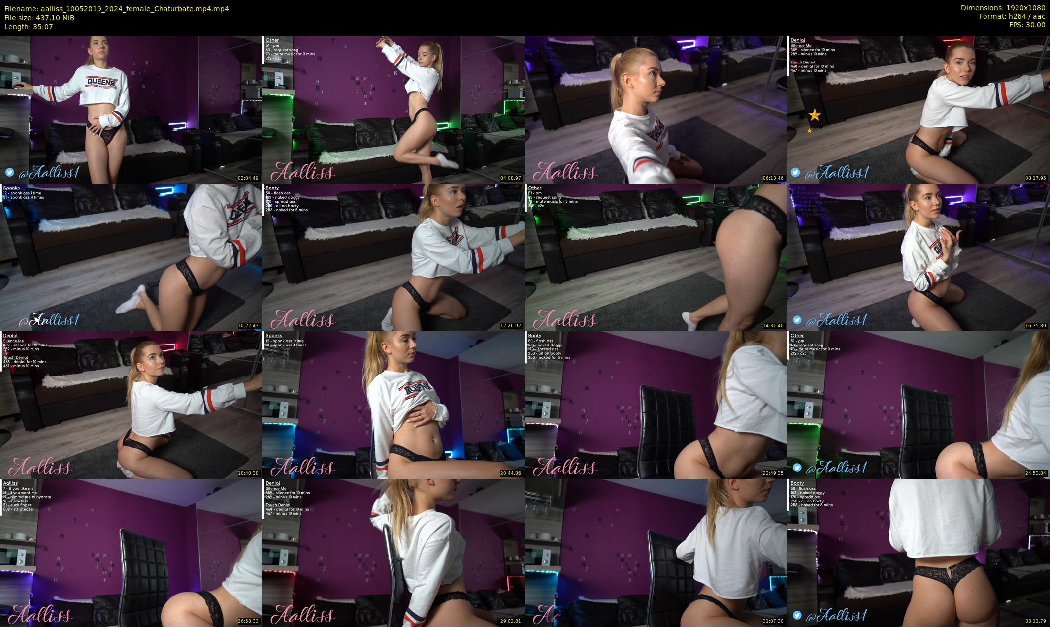 aalliss — 36 minute Chaturbate female cam show recording, 1080p, May 10, 2019
