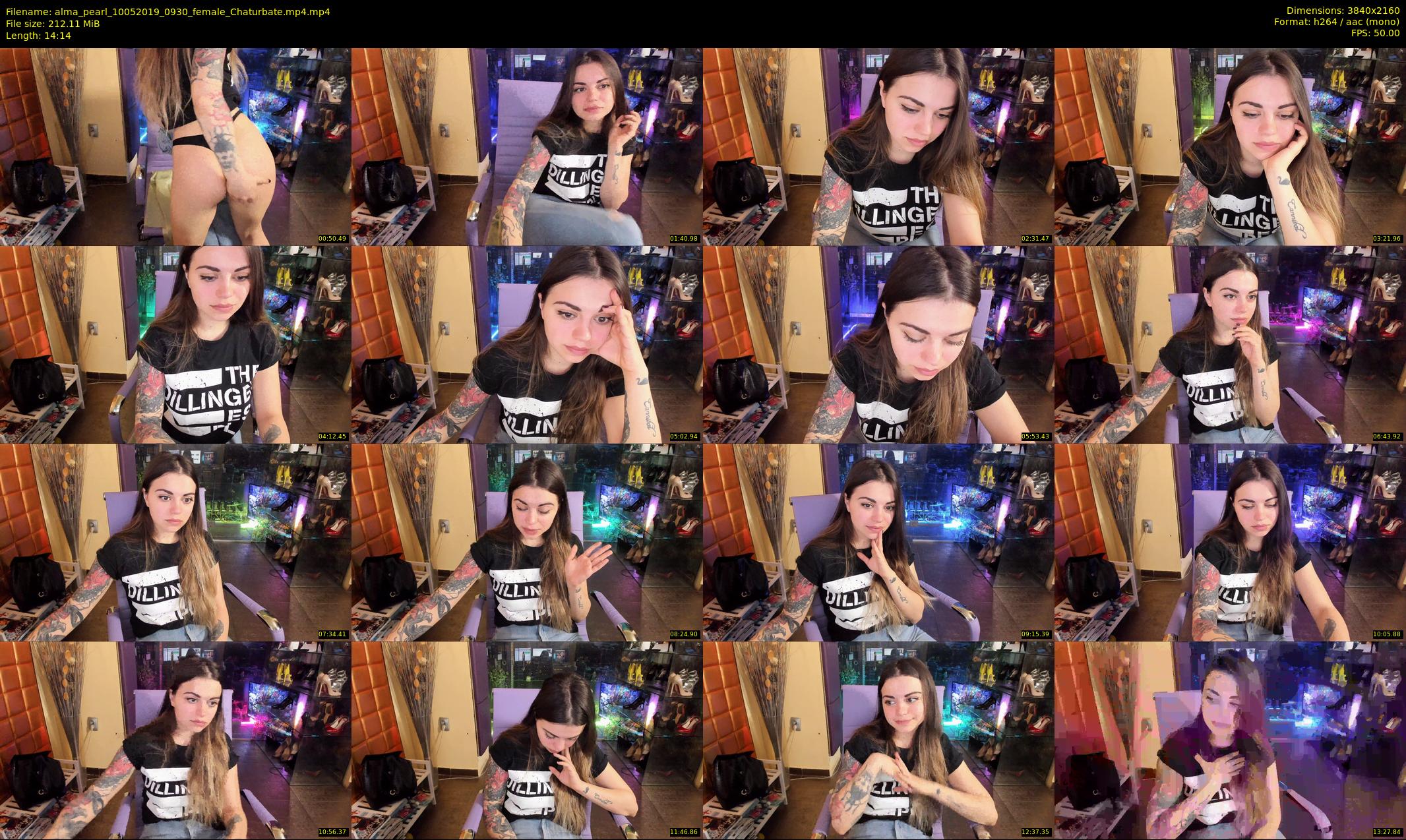 alma_pearl — 15 minute Chaturbate female cam show recording, 4K, May 10, 2019