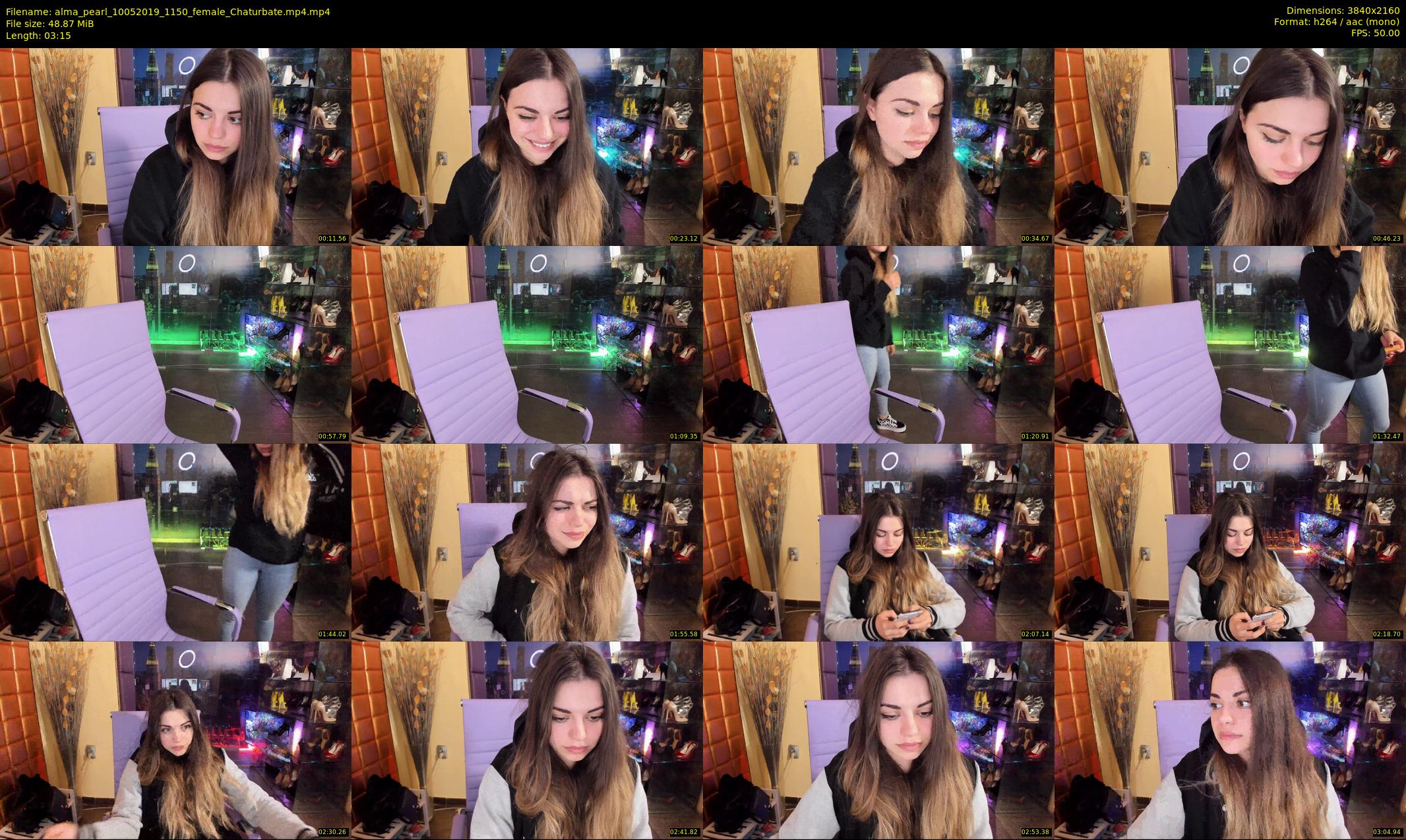 alma_pearl — 4 minute Chaturbate female cam show recording, 4K, May 10, 2019
