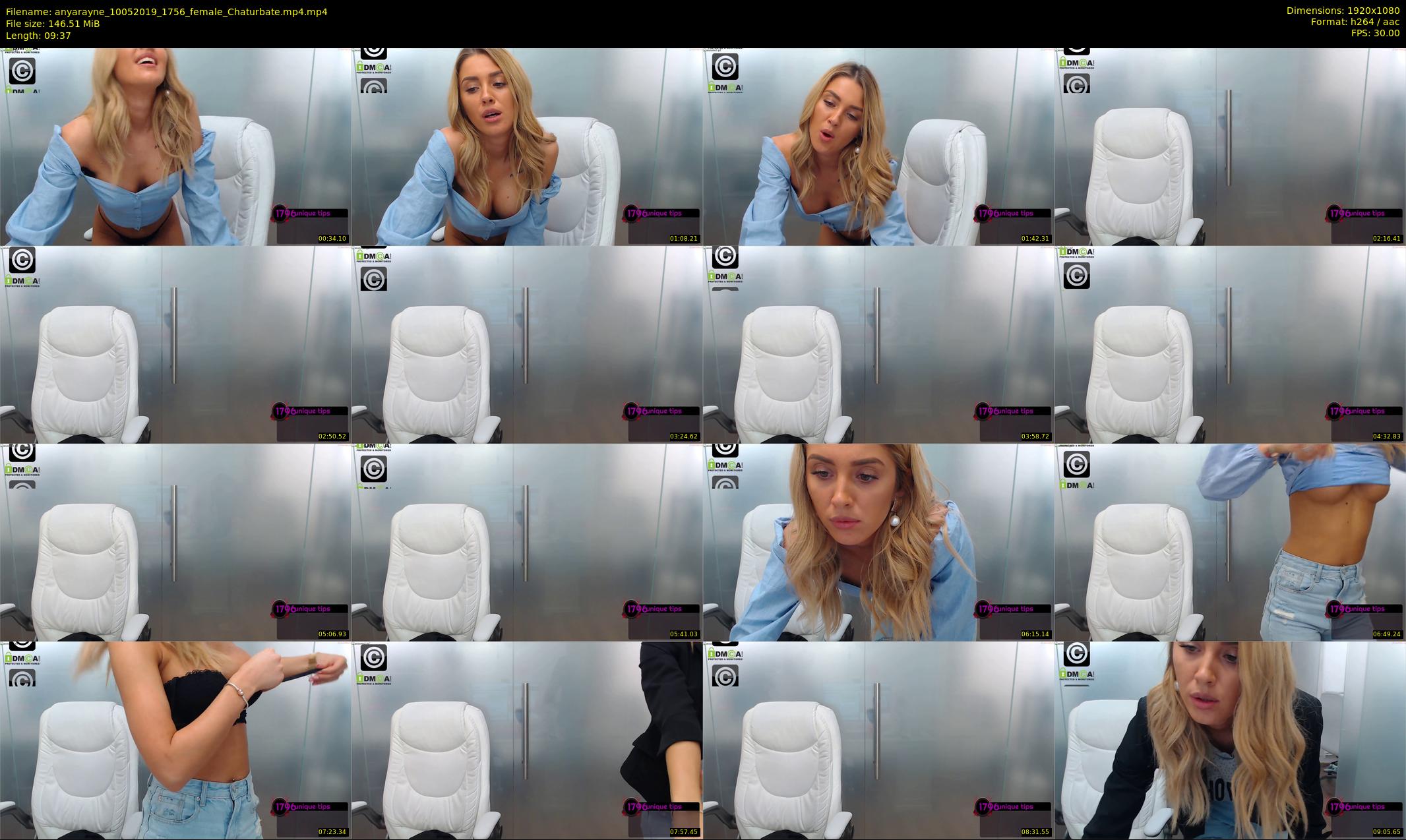 anyarayne — 10 minute Chaturbate female cam show recording, 1080p, May 10, 2019