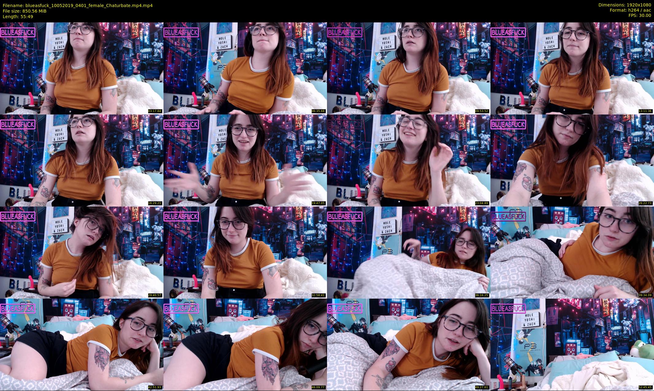 blueasfuck — 56 minute Chaturbate female cam show recording, 1080p, May 10, 2019
