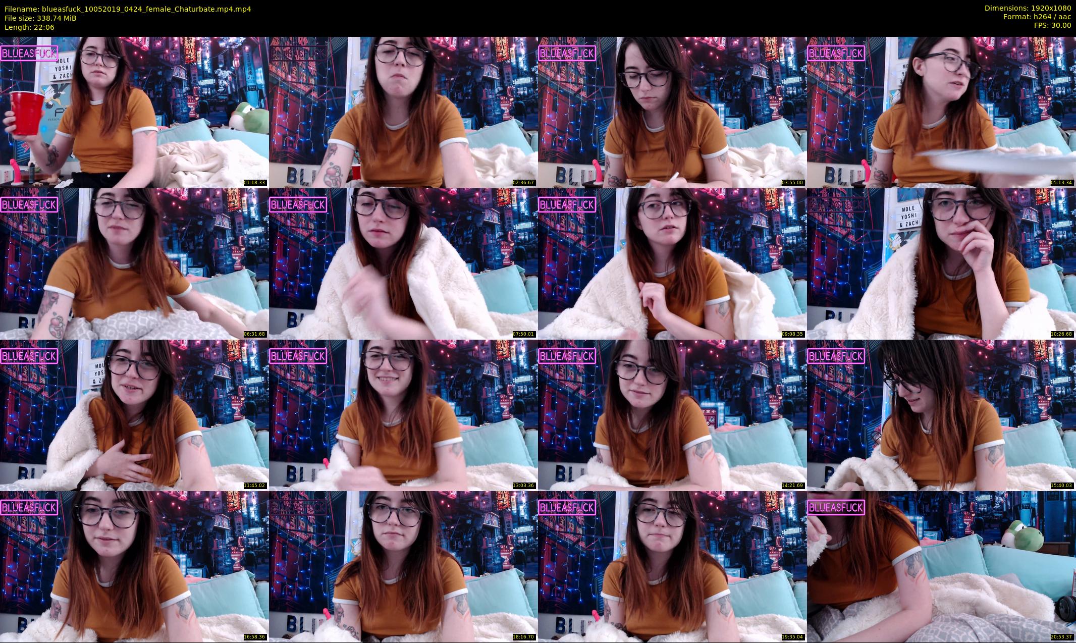 blueasfuck — 23 minute Chaturbate female cam show recording, 1080p, May 10, 2019