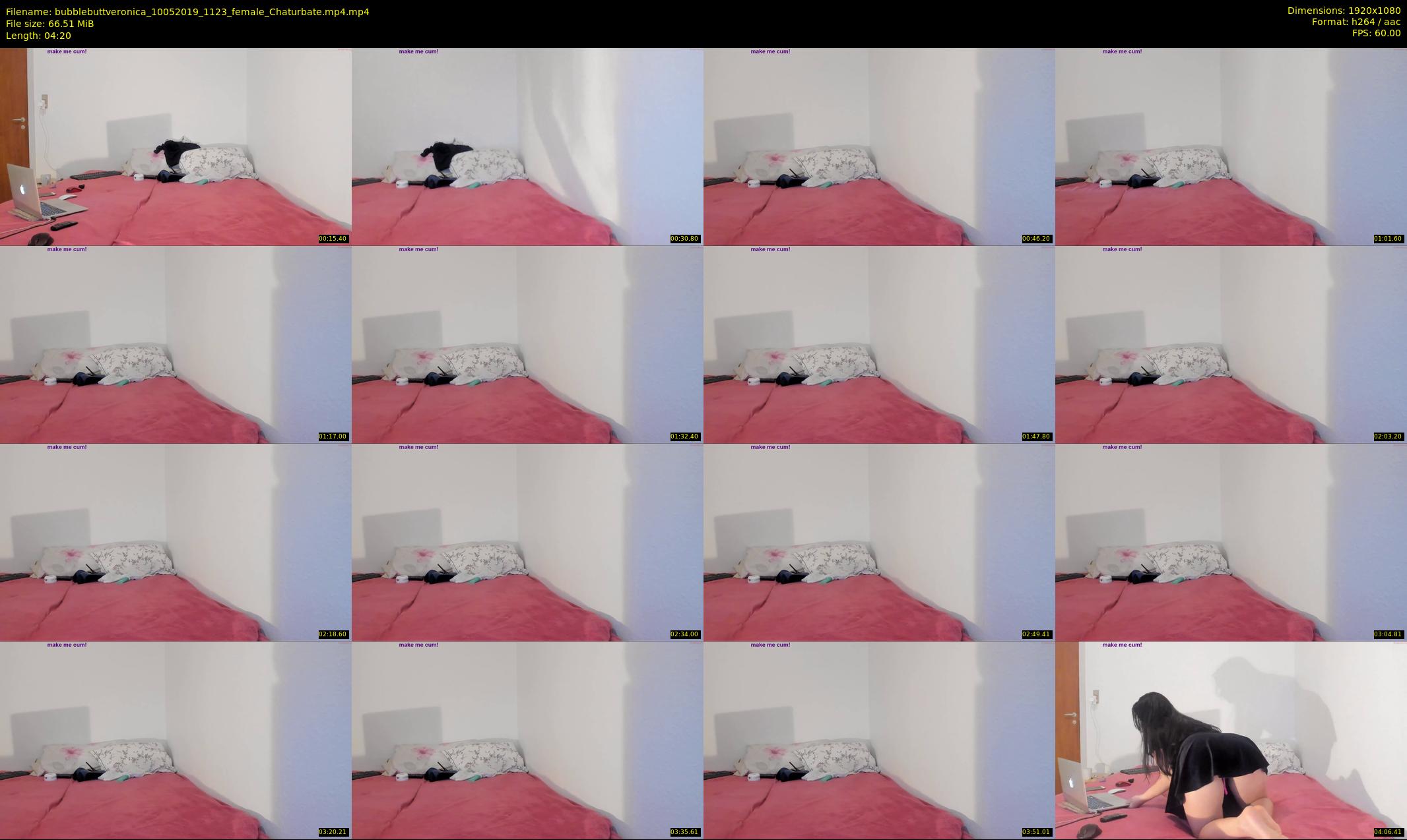 bubblebuttveronica — 5 minute Chaturbate female cam show recording, 1080p, May 10, 2019