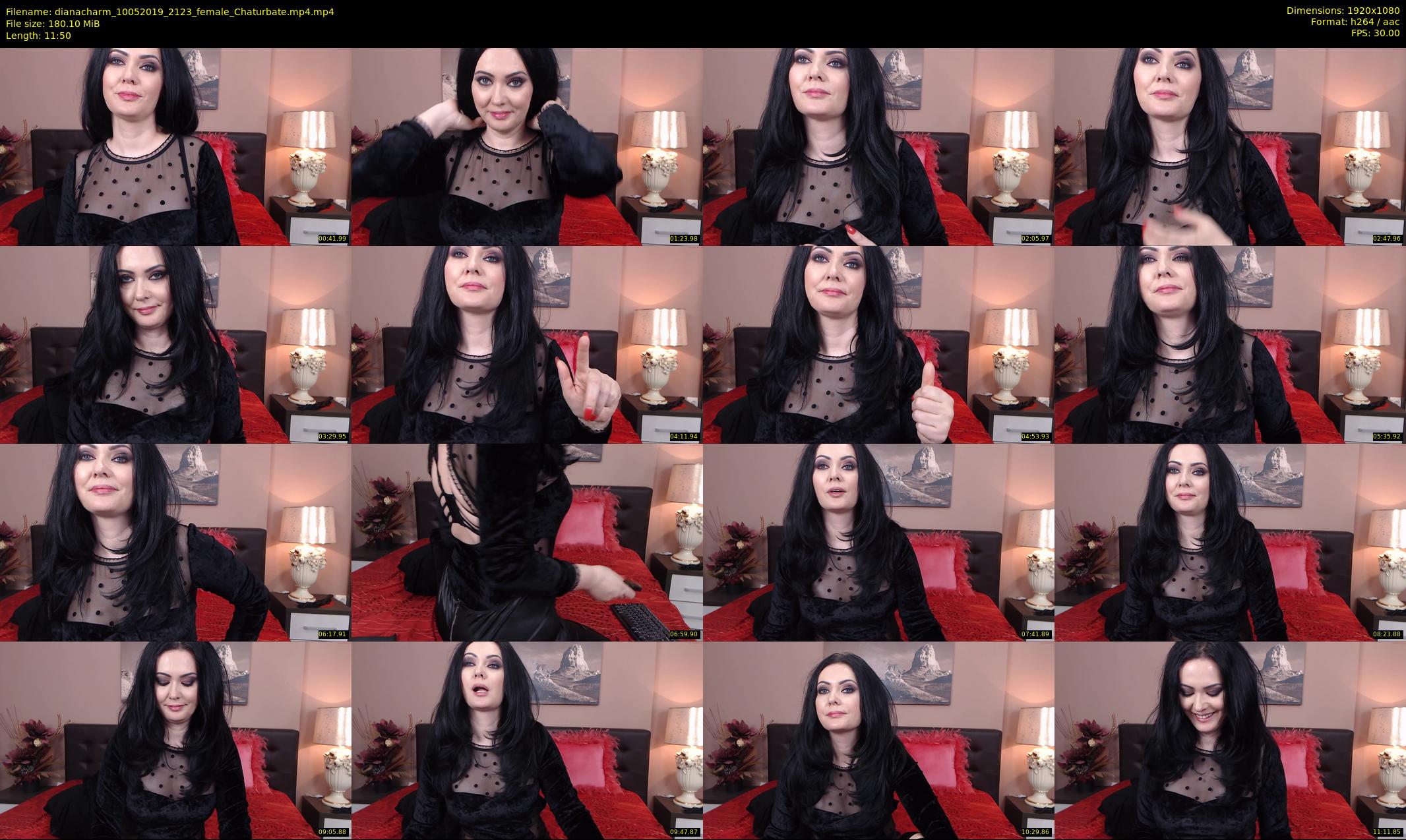 dianacharm — 12 minute Chaturbate female cam show recording, 1080p, May 10, 2019
