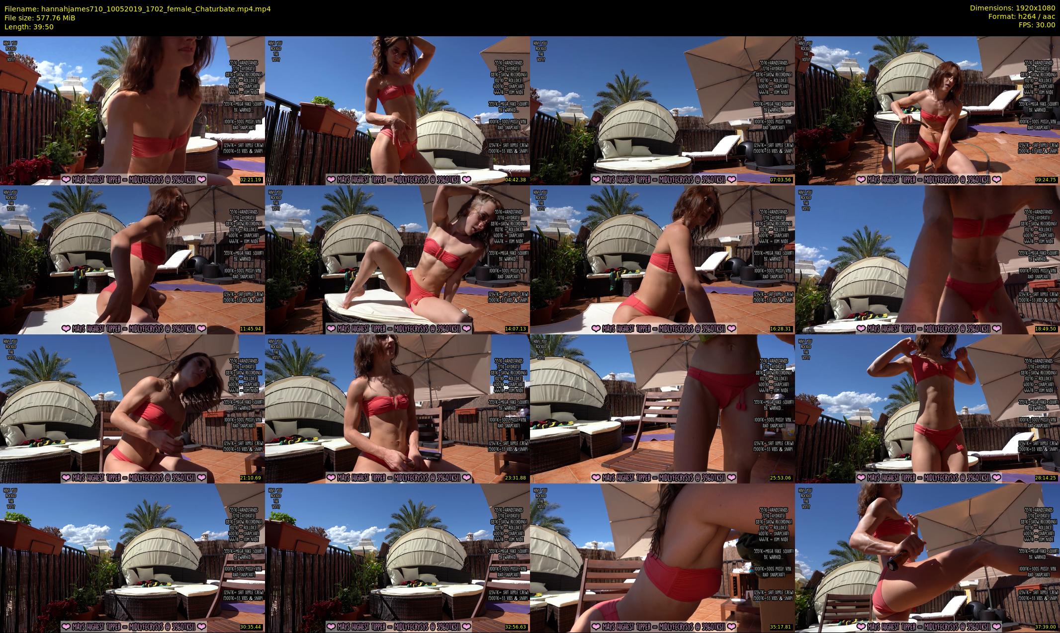 hannahjames710 — 40 minute Chaturbate female cam show recording, 1080p, May 10, 2019