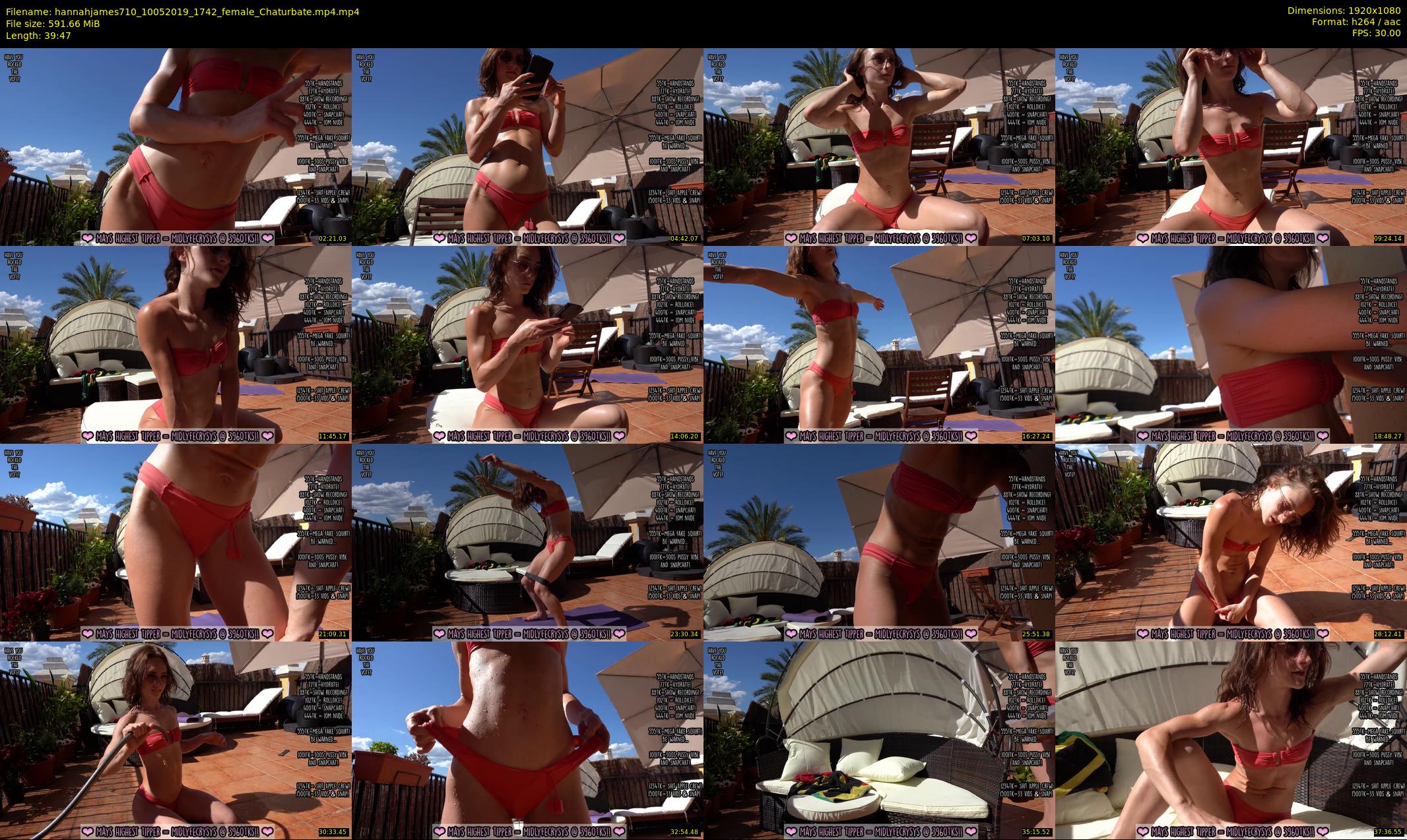 hannahjames710 — 40 minute Chaturbate female cam show recording, 1080p, May 10, 2019