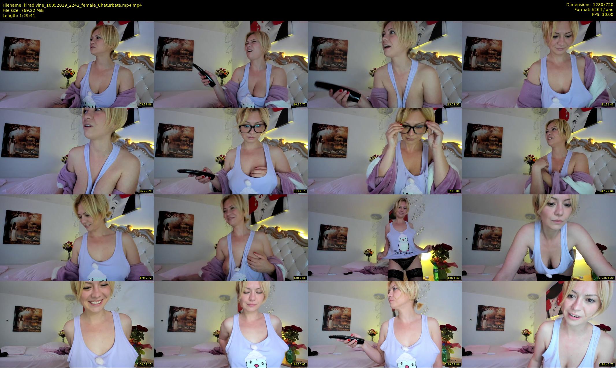 kiradivine — 90 minute Chaturbate female cam show recording, 720p, May 10, 2019