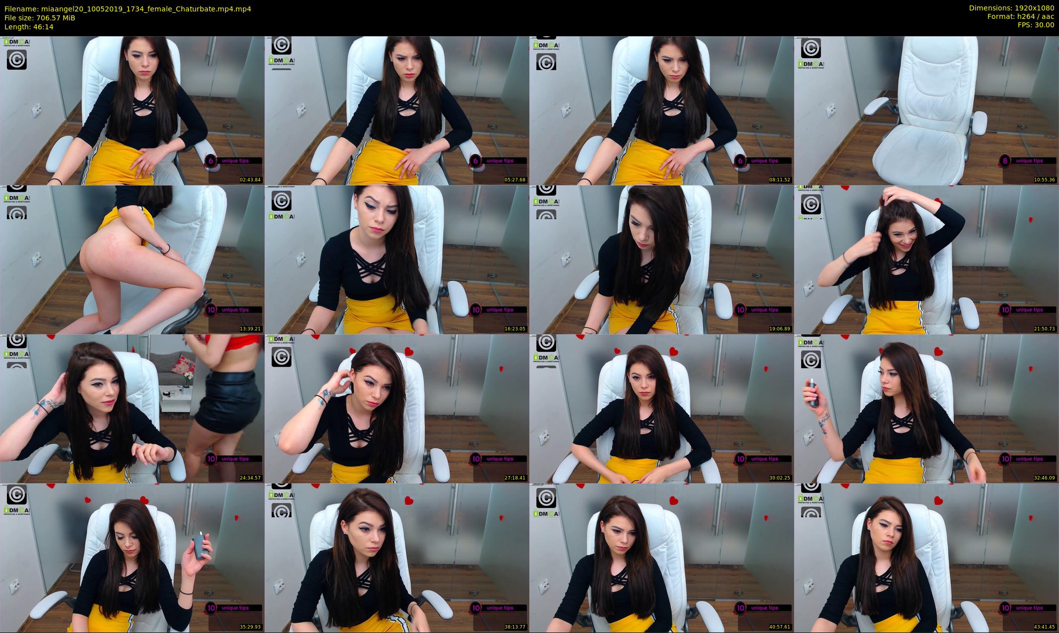 miaangel20 — 47 minute Chaturbate female cam show recording, 1080p, May 10, 2019