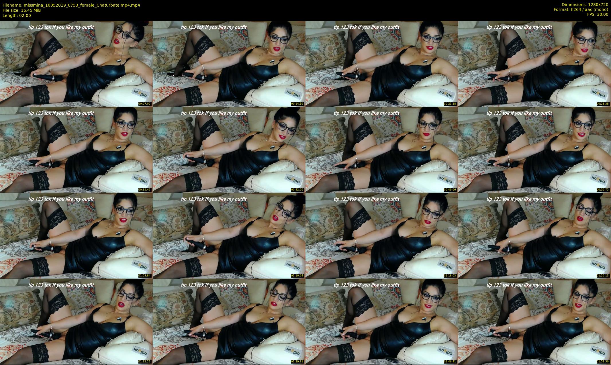 missmina — 2 minute Chaturbate female cam show recording, 720p, May 10, 2019