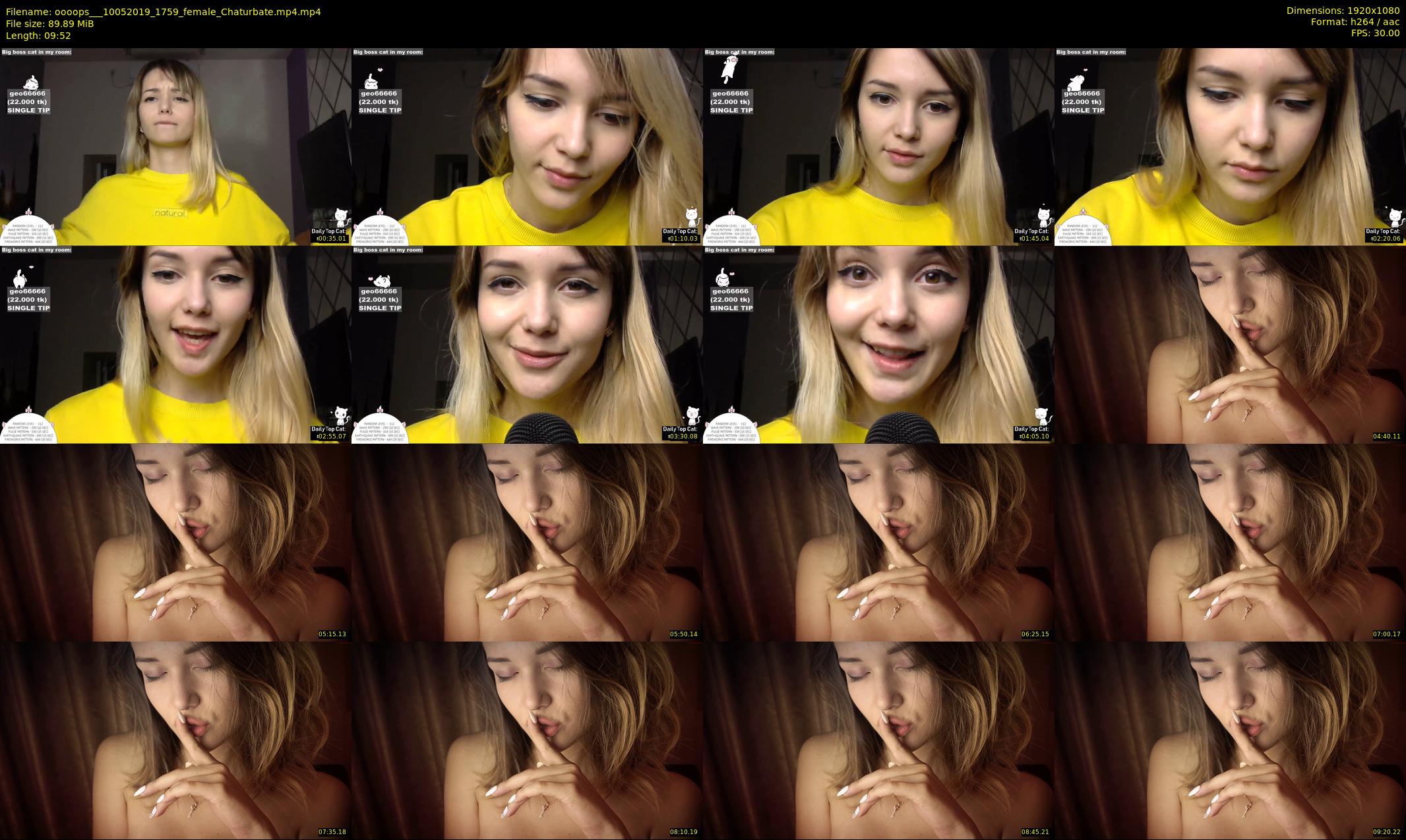 oooops__ — 10 minute Chaturbate female cam show recording, 1080p, May 10, 2019