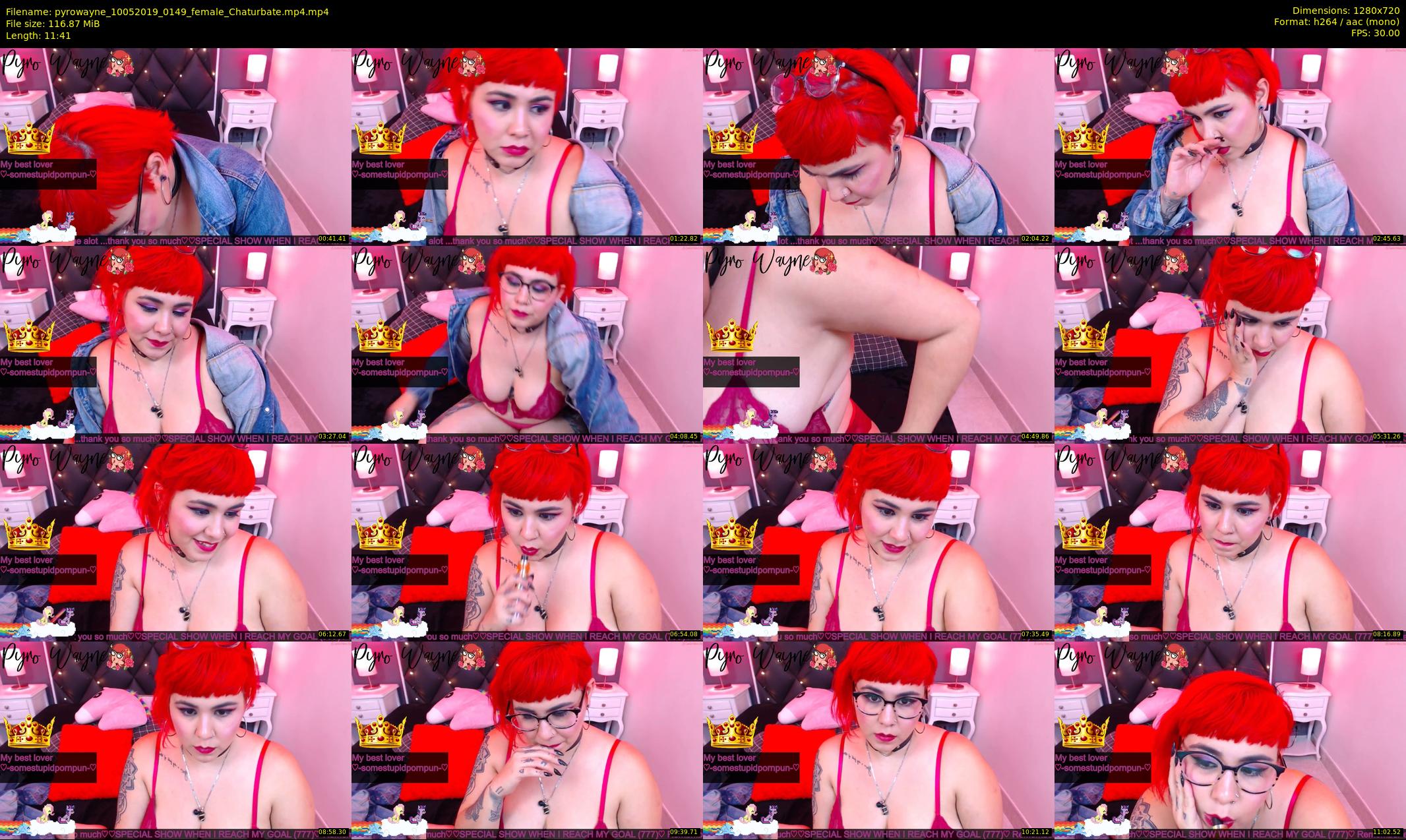 pyrowayne — 12 minute Chaturbate female cam show recording, 720p, May 10, 2019
