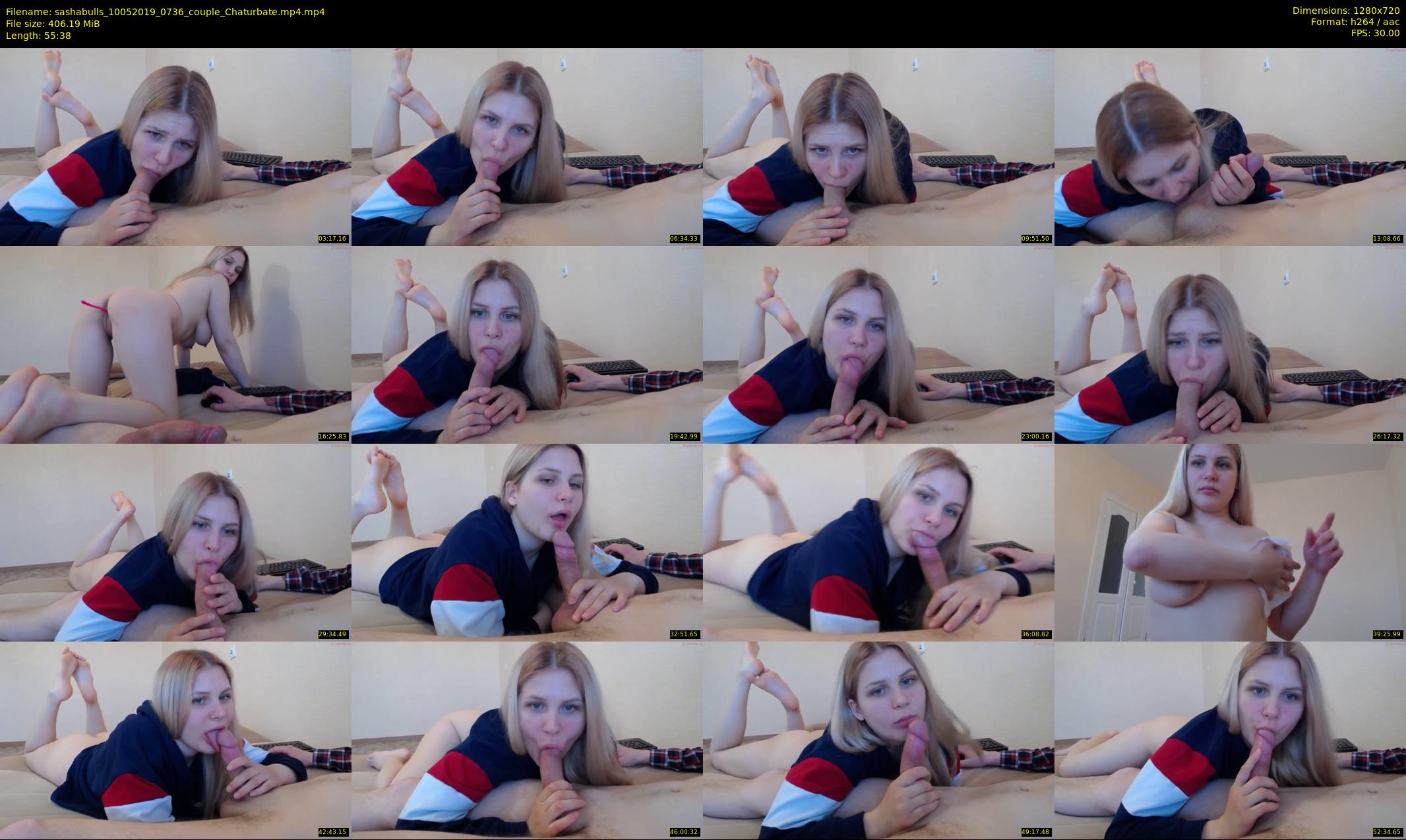sashabulls — 56 minute Chaturbate couple cam show recording, 720p, May 10, 2019