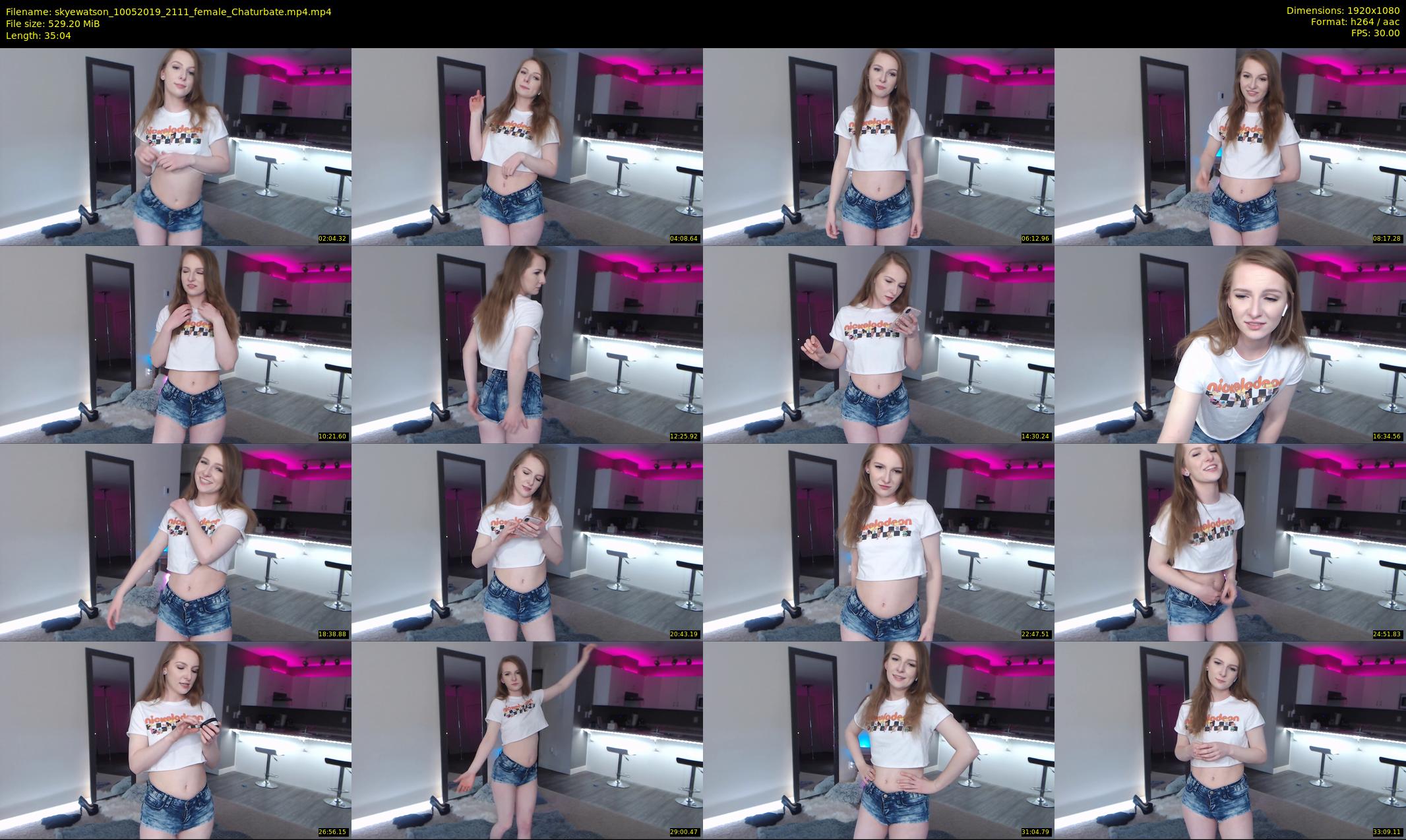 skyewatson — 36 minute Chaturbate female cam show recording, 1080p, May 10, 2019