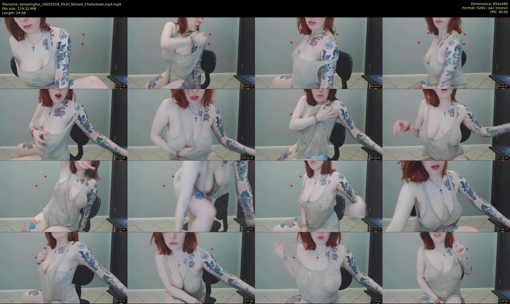 temptingfox — 25 minute Chaturbate female cam show recording, 480p, May 10, 2019