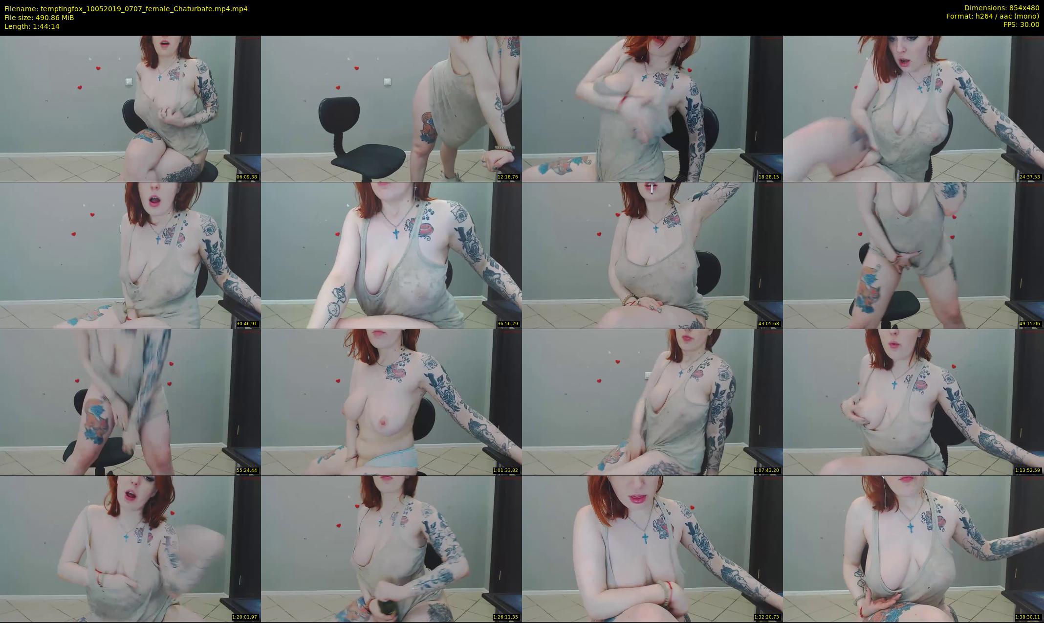 temptingfox — 105 minute Chaturbate female cam show recording, 480p, May 10, 2019