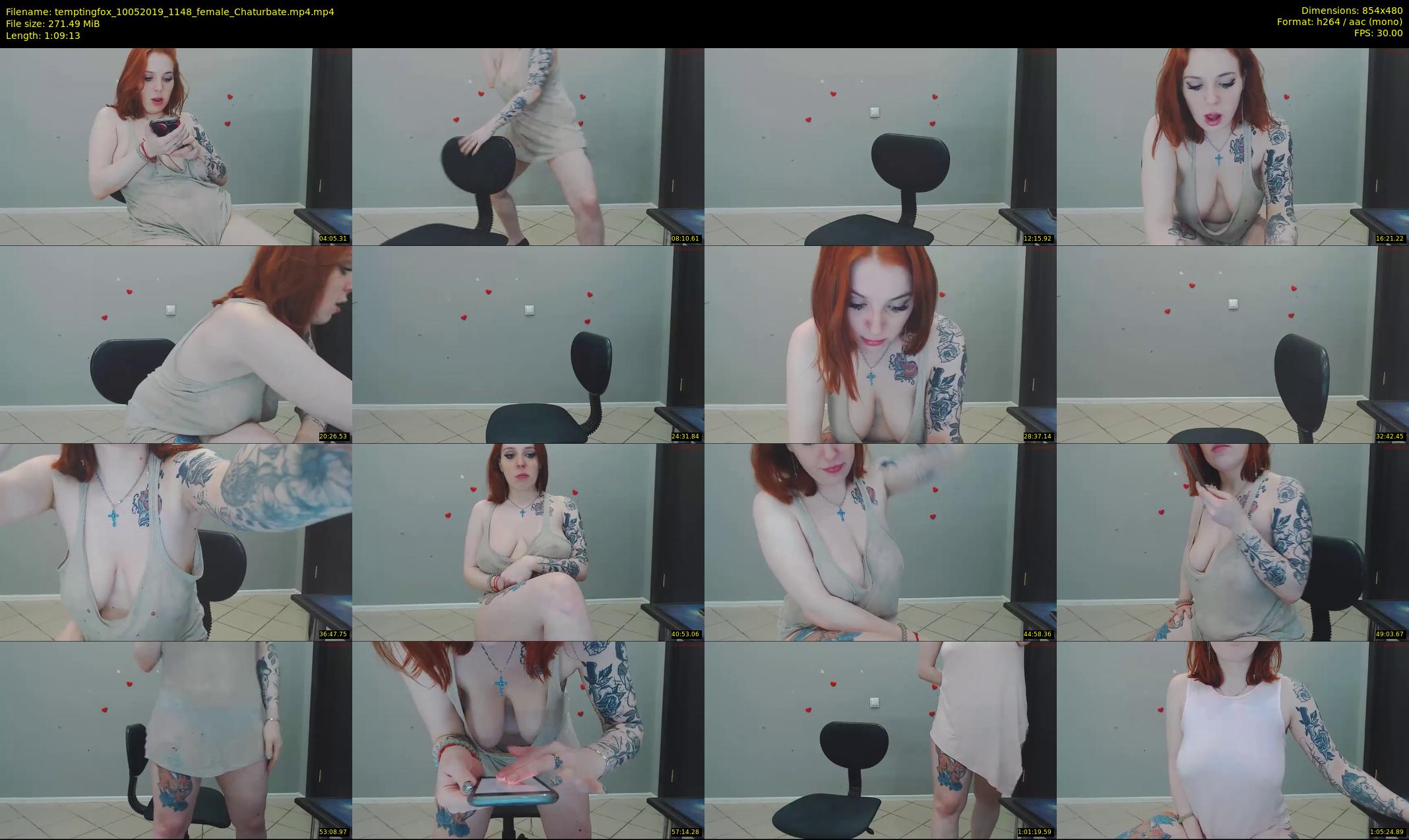 temptingfox — 70 minute Chaturbate female cam show recording, 480p, May 10, 2019