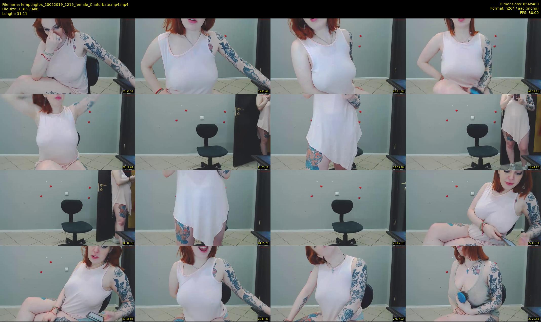 temptingfox — 32 minute Chaturbate female cam show recording, 480p, May 10, 2019