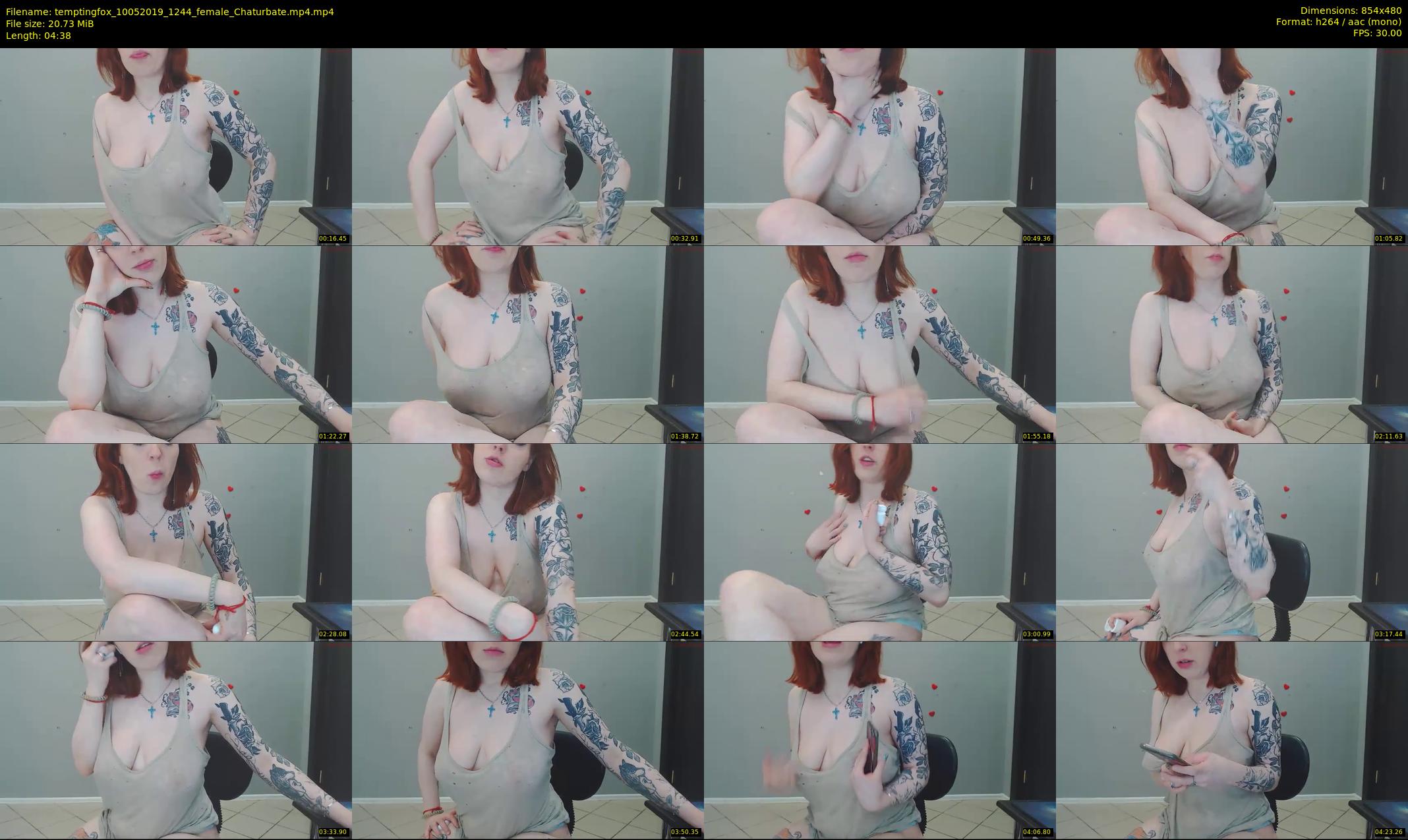 temptingfox — 5 minute Chaturbate female cam show recording, 480p, May 10, 2019