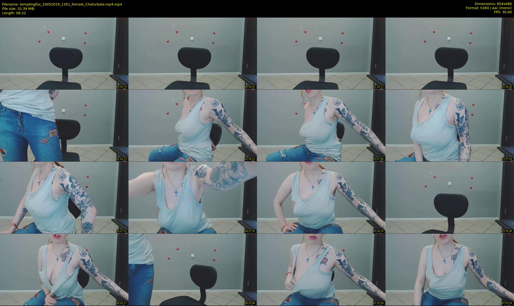 temptingfox — 9 minute Chaturbate female cam show recording, 480p, May 10, 2019