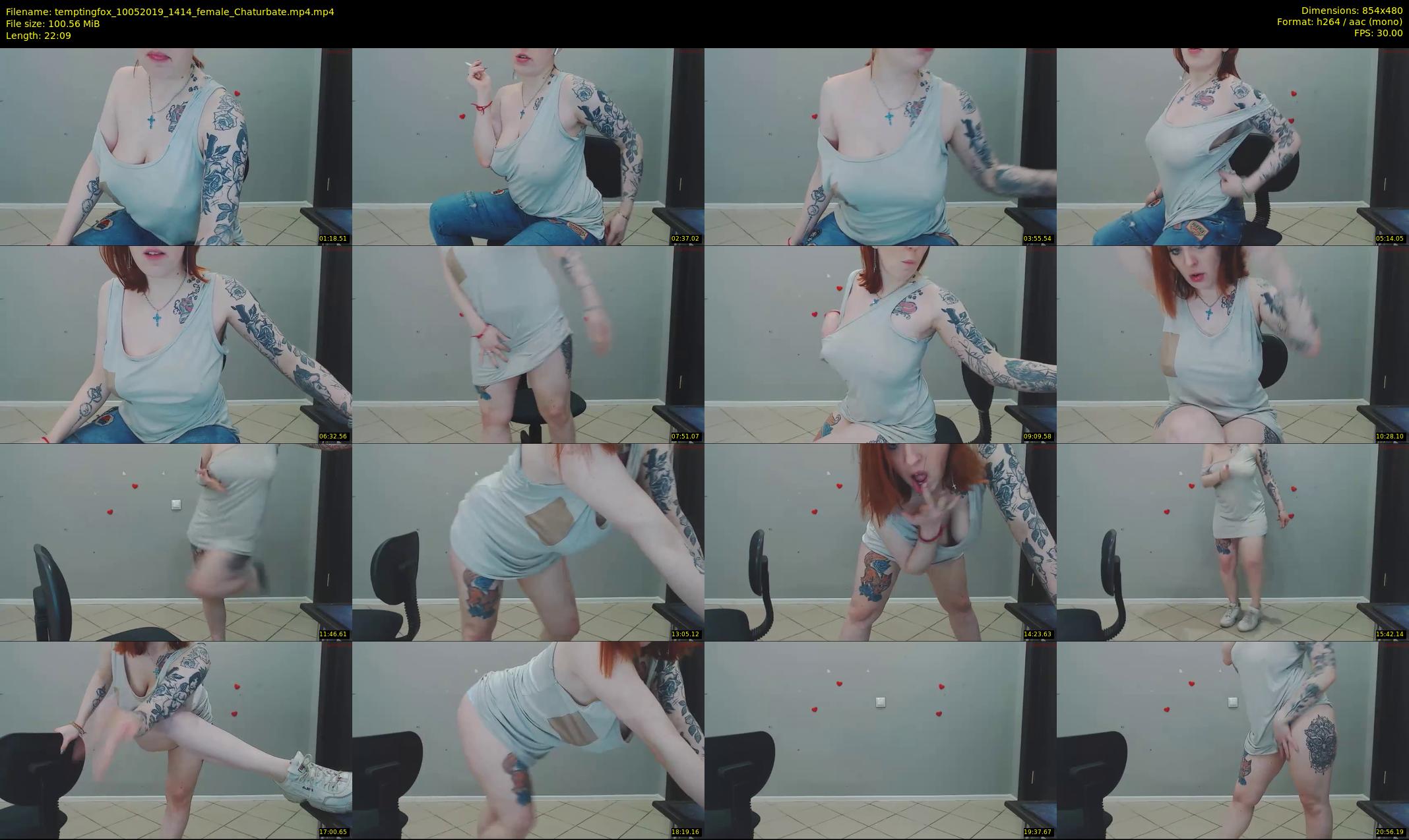 temptingfox — 23 minute Chaturbate female cam show recording, 480p, May 10, 2019