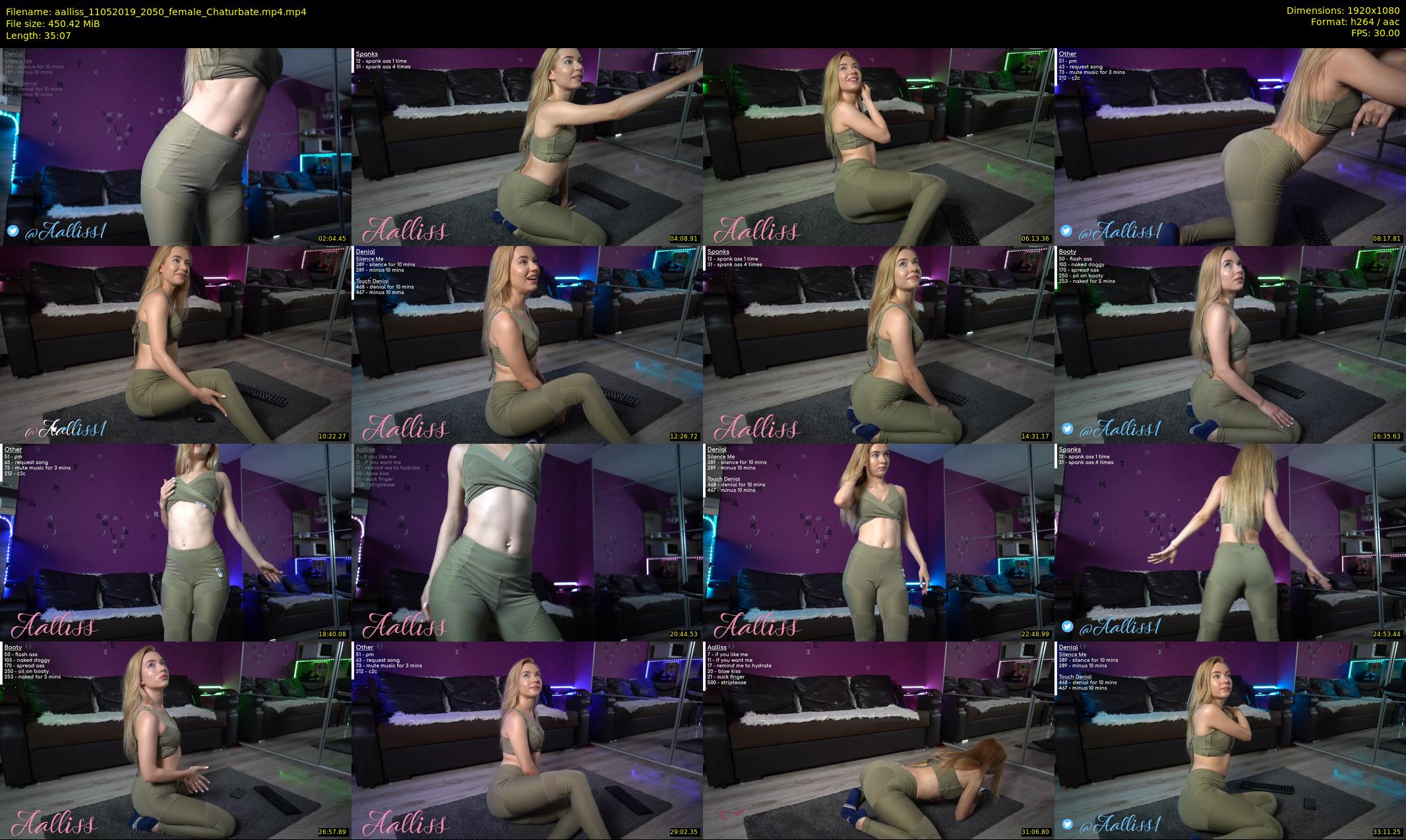 aalliss — 36 minute Chaturbate female cam show recording, 1080p, May 11, 2019