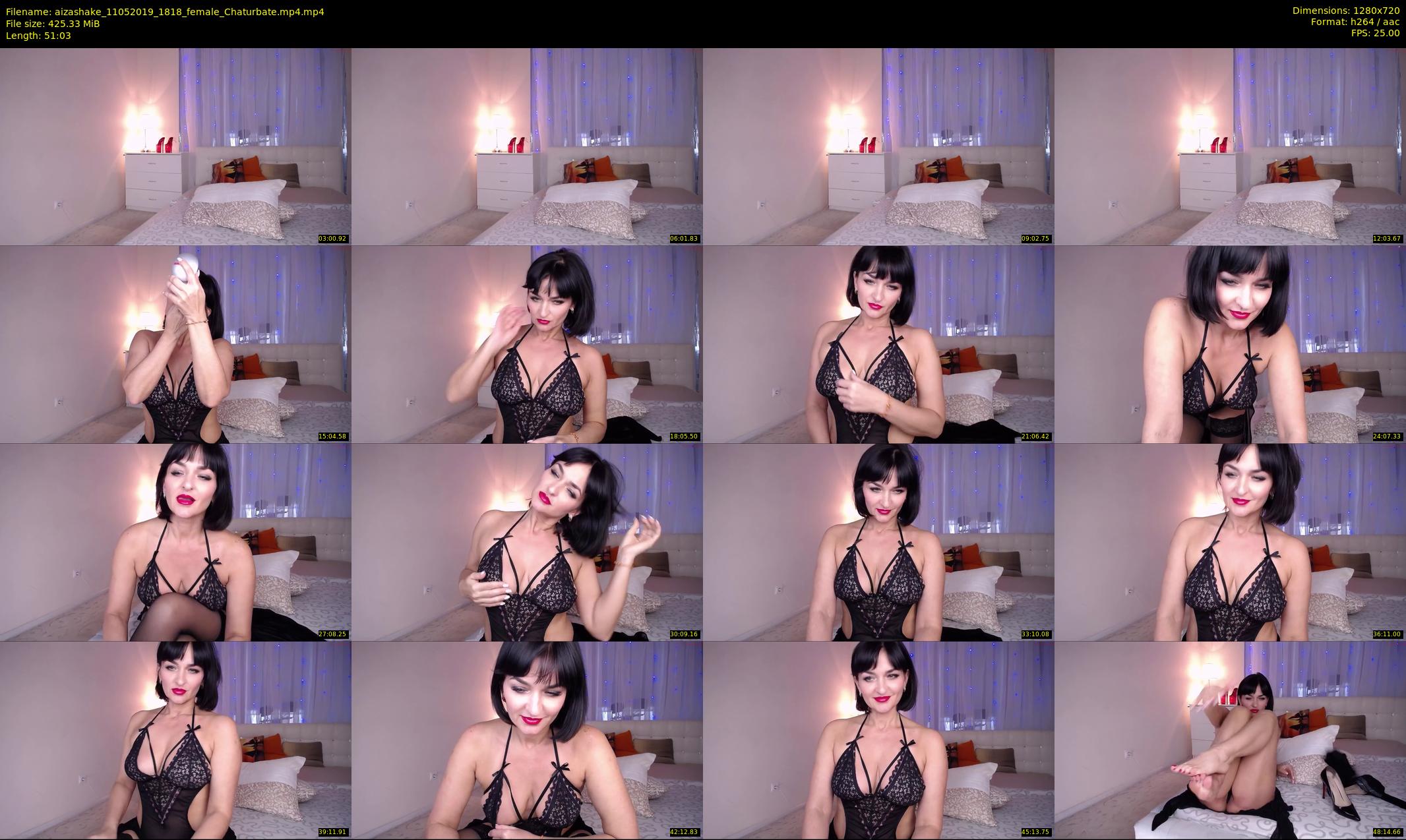 aizashake — 52 minute Chaturbate female cam show recording, 720p, May 11, 2019