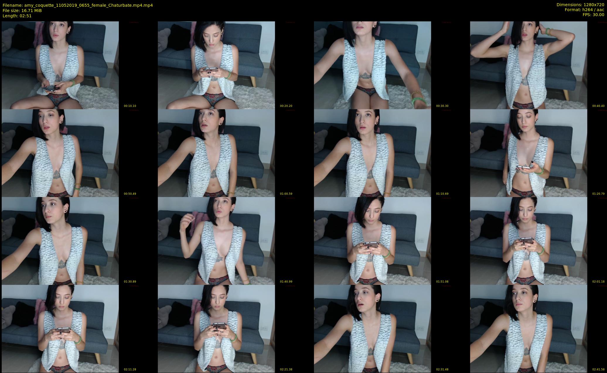 amy_coquette — 3 minute Chaturbate female cam show recording, 720p, May 11, 2019