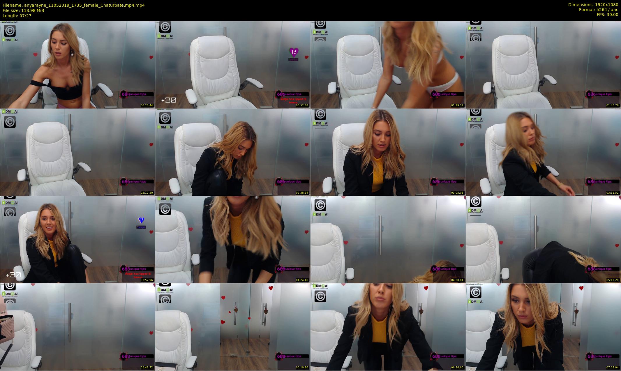 anyarayne — 8 minute Chaturbate female cam show recording, 1080p, May 11, 2019