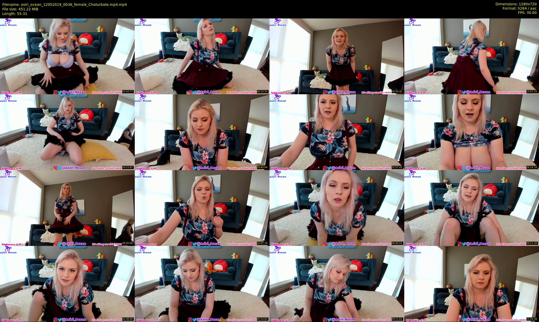 asiri_ocean — 56 minute Chaturbate female cam show recording, 720p, May 12, 2019