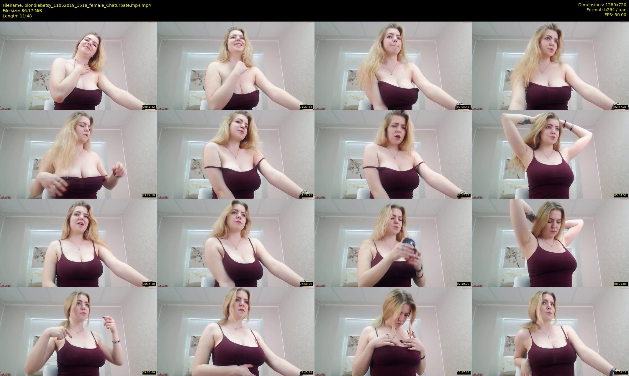 blondiebetsy — 12 minute Chaturbate female cam show recording, 720p, May 11, 2019