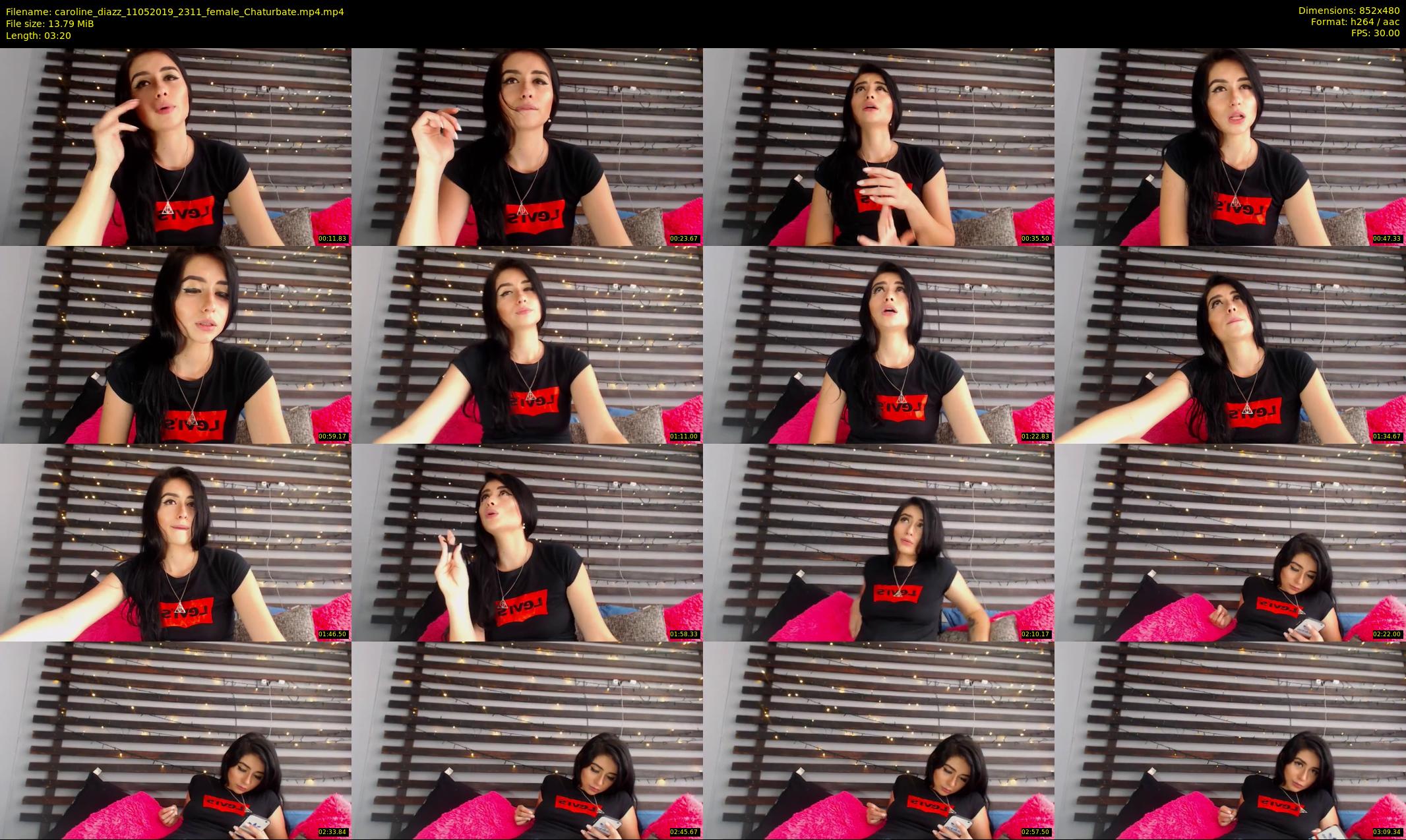 caroline_diazz — 4 minute Chaturbate female cam show recording, 480p, May 11, 2019