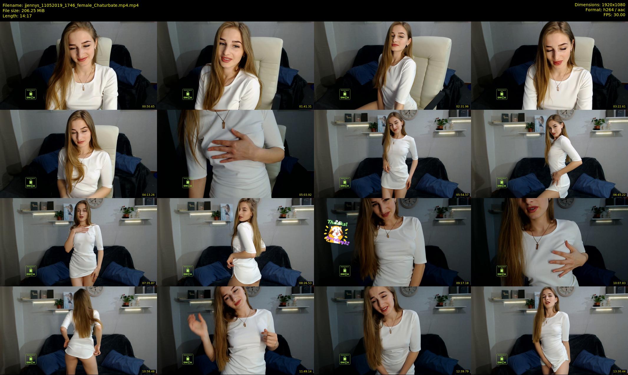 jjennys — 15 minute Chaturbate female cam show recording, 1080p, May 11, 2019