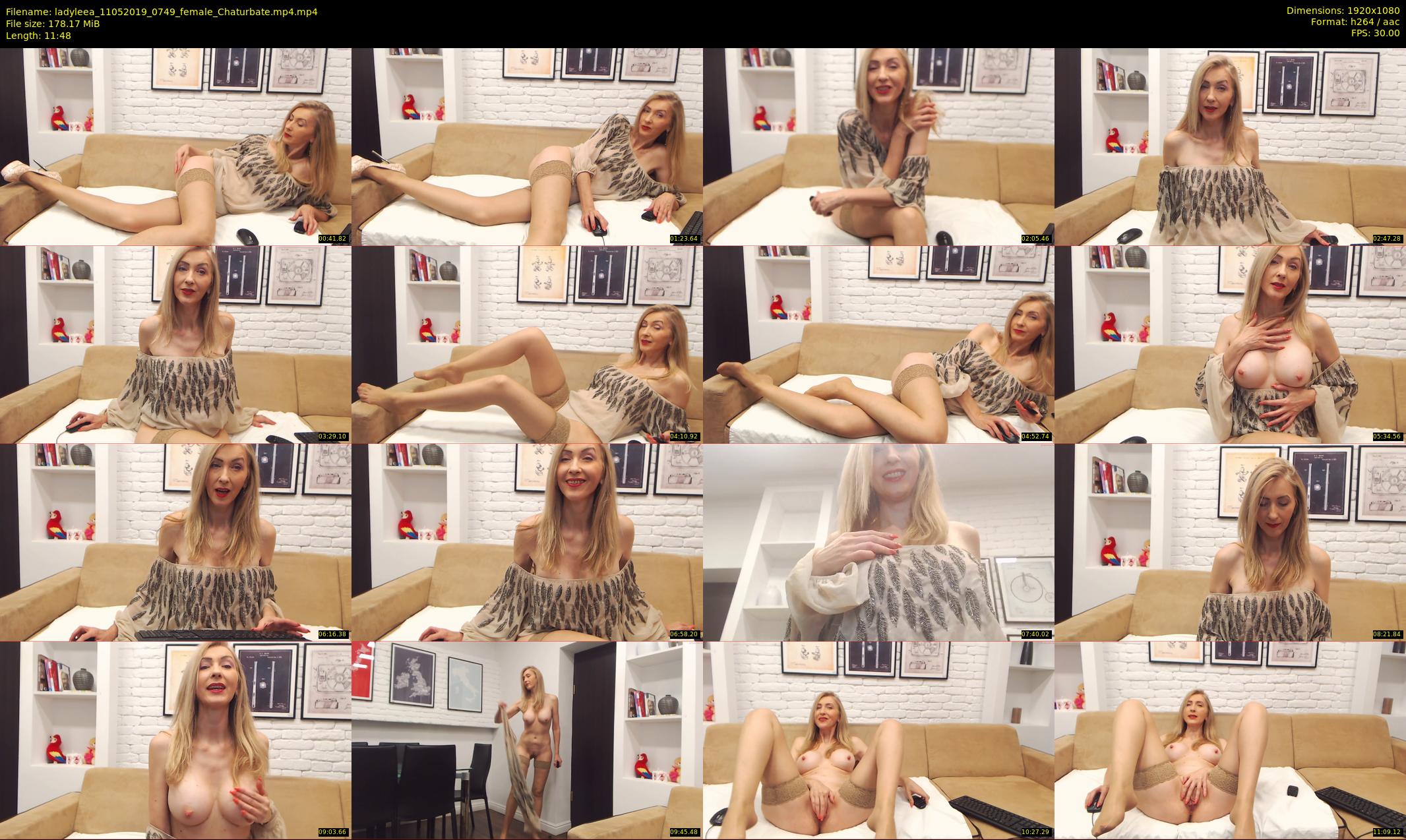 ladyleea — 12 minute Chaturbate female cam show recording, 1080p, May 11, 2019