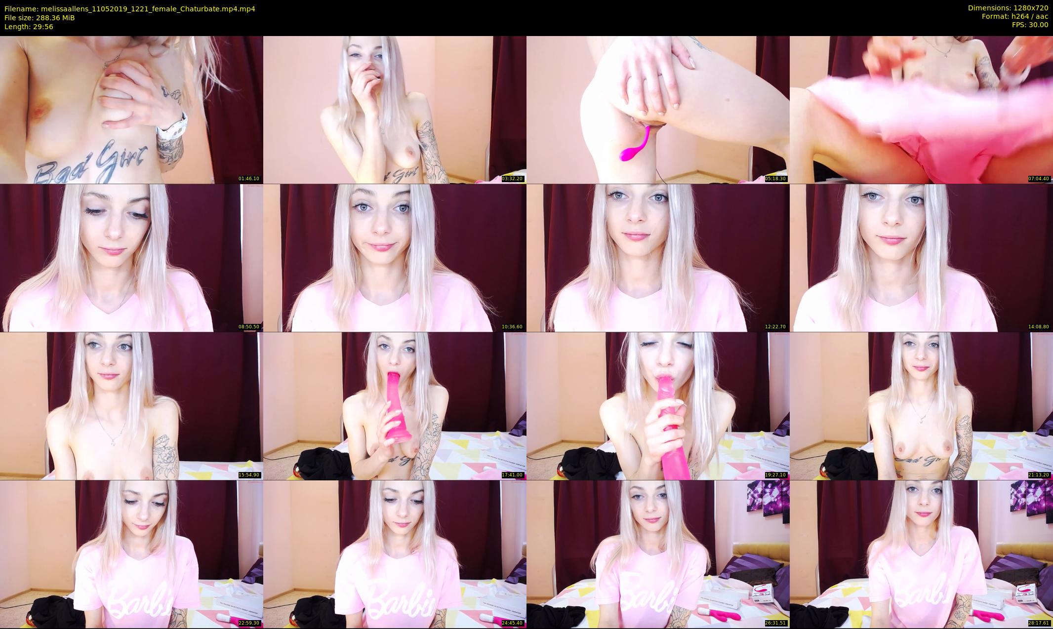 melissaallens — 30 minute Chaturbate female cam show recording, 720p, May 11, 2019