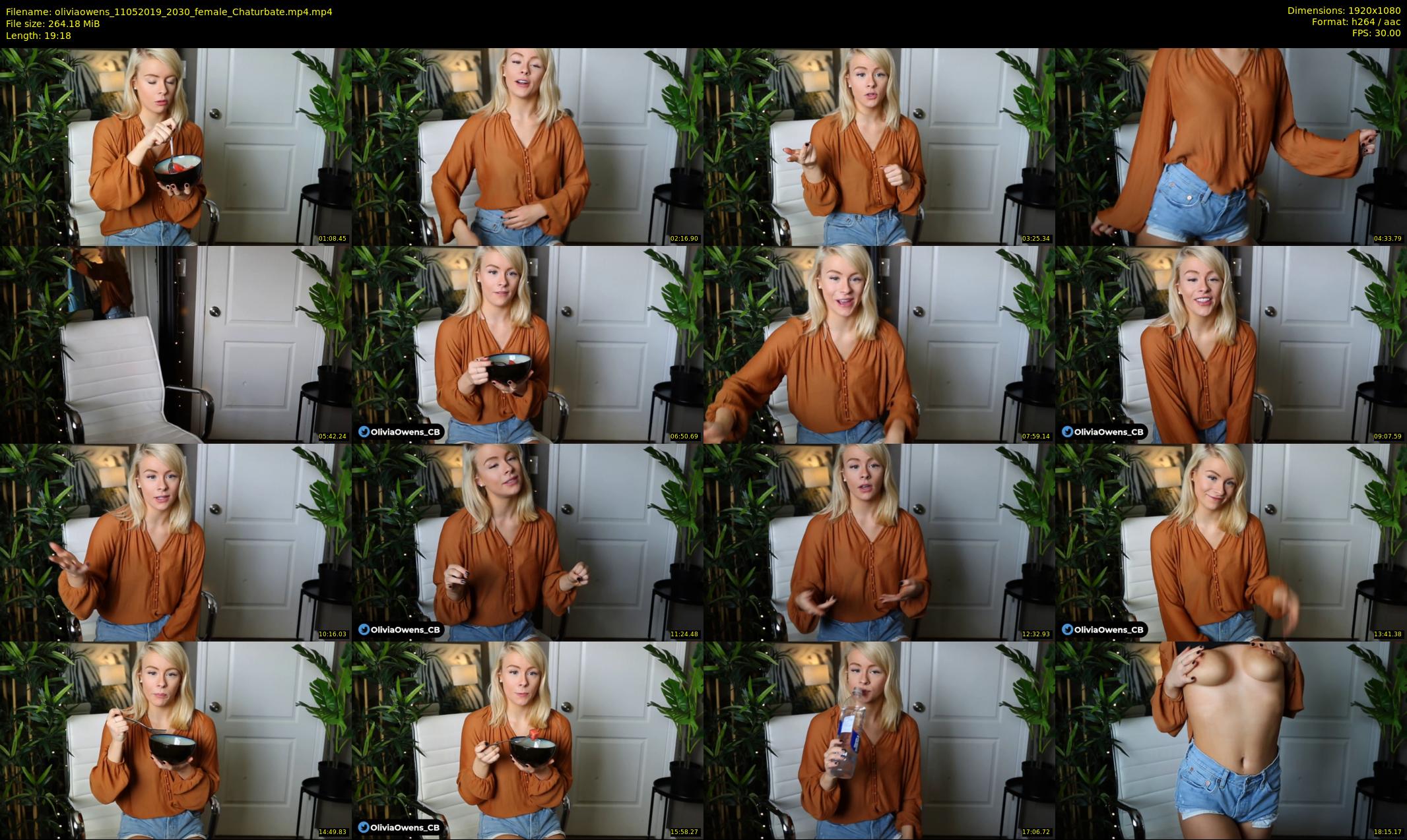 oliviaowens — 20 minute Chaturbate female cam show recording, 1080p, May 11, 2019
