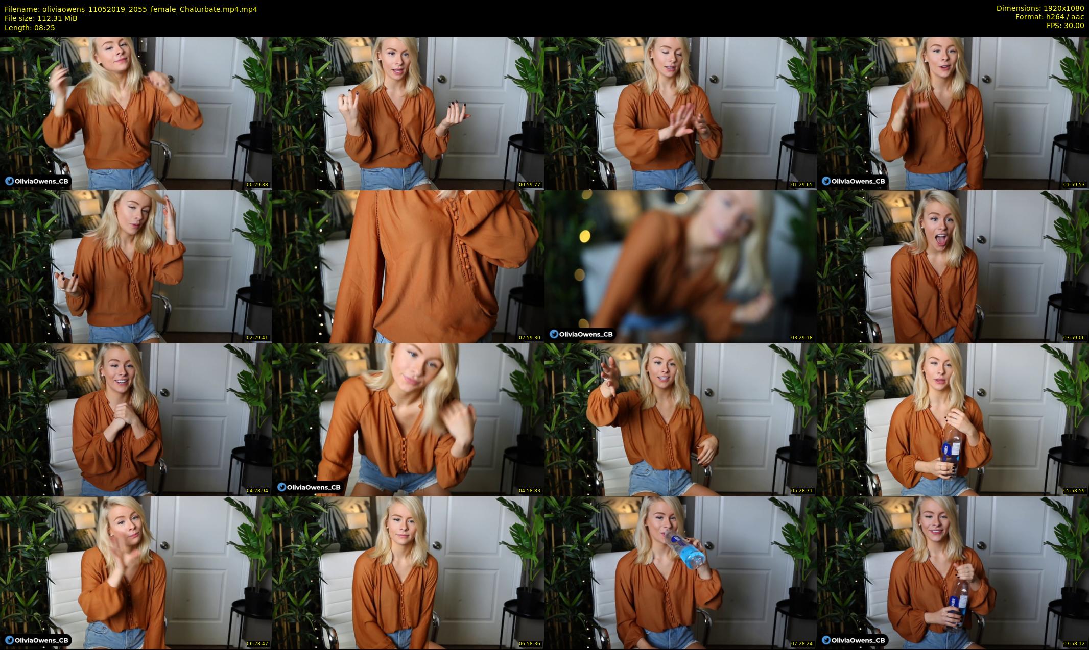 oliviaowens — 9 minute Chaturbate female cam show recording, 1080p, May 11, 2019