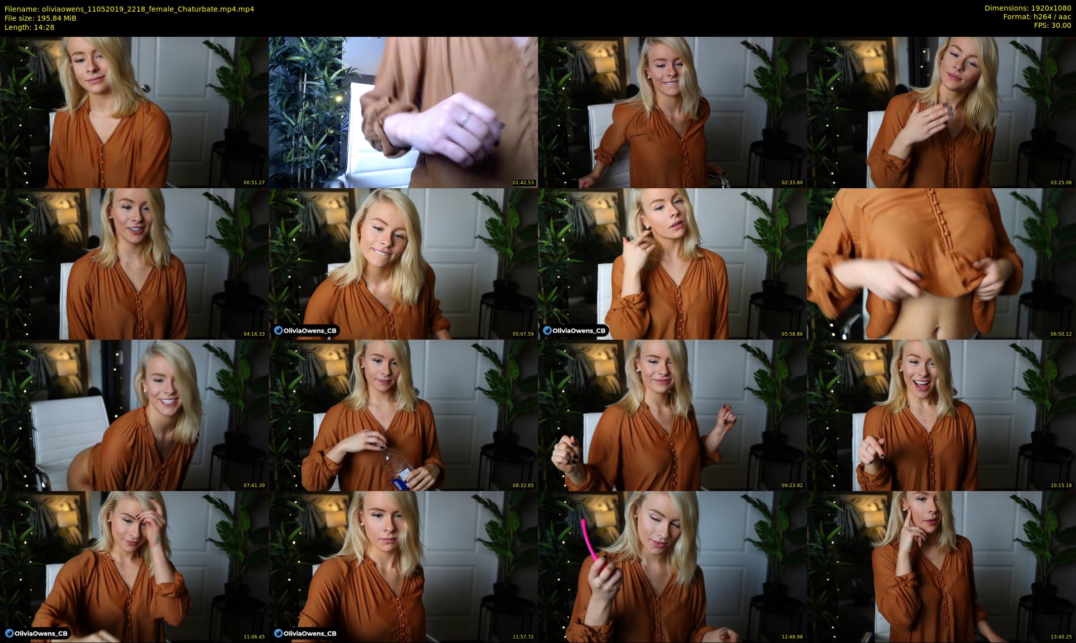 oliviaowens — 15 minute Chaturbate female cam show recording, 1080p, May 11, 2019